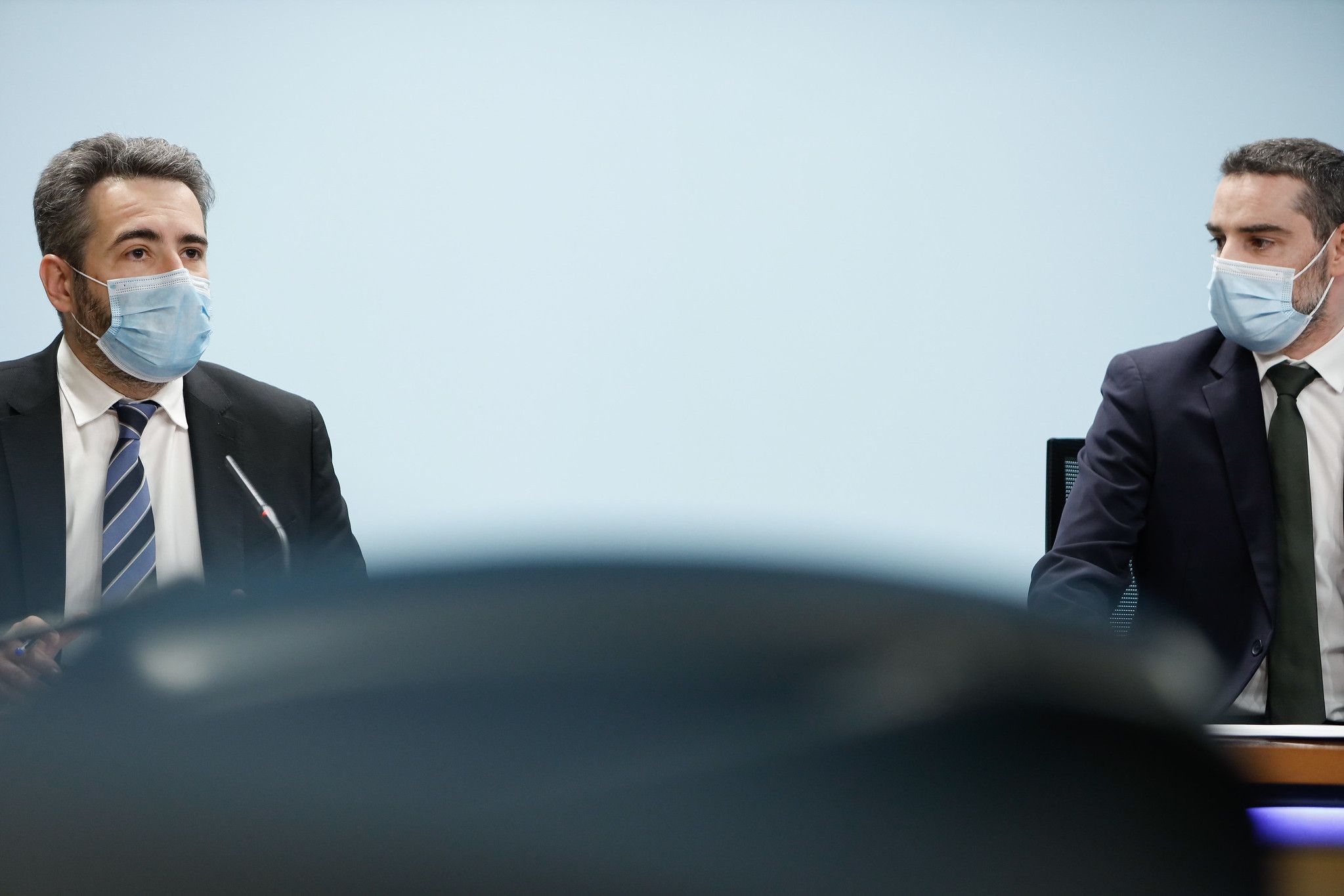 Jover i Ballestà durant la roda de premsa d'aquest dimecres.