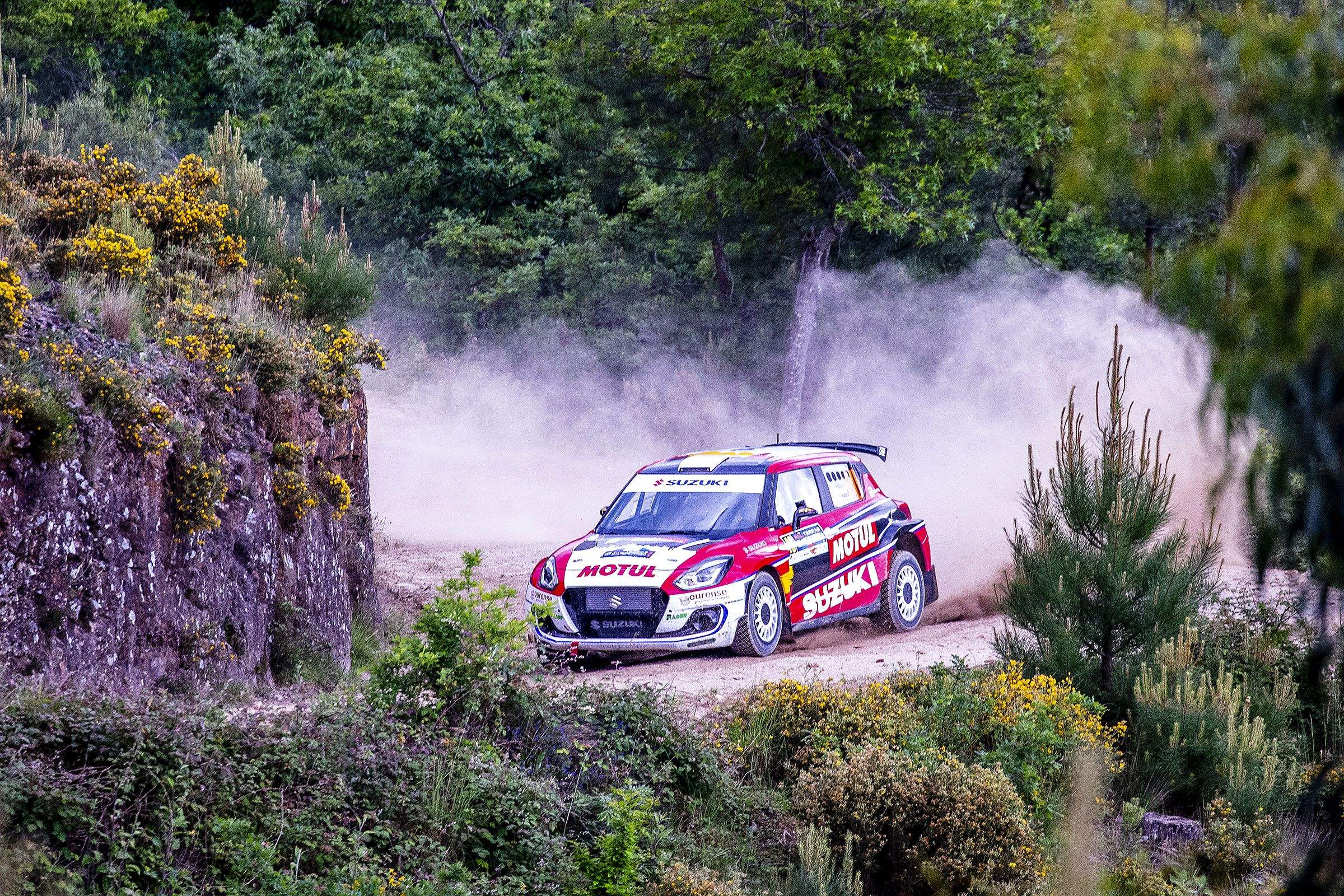 Una imatge del vehicle de Vinyes en plena cursa.