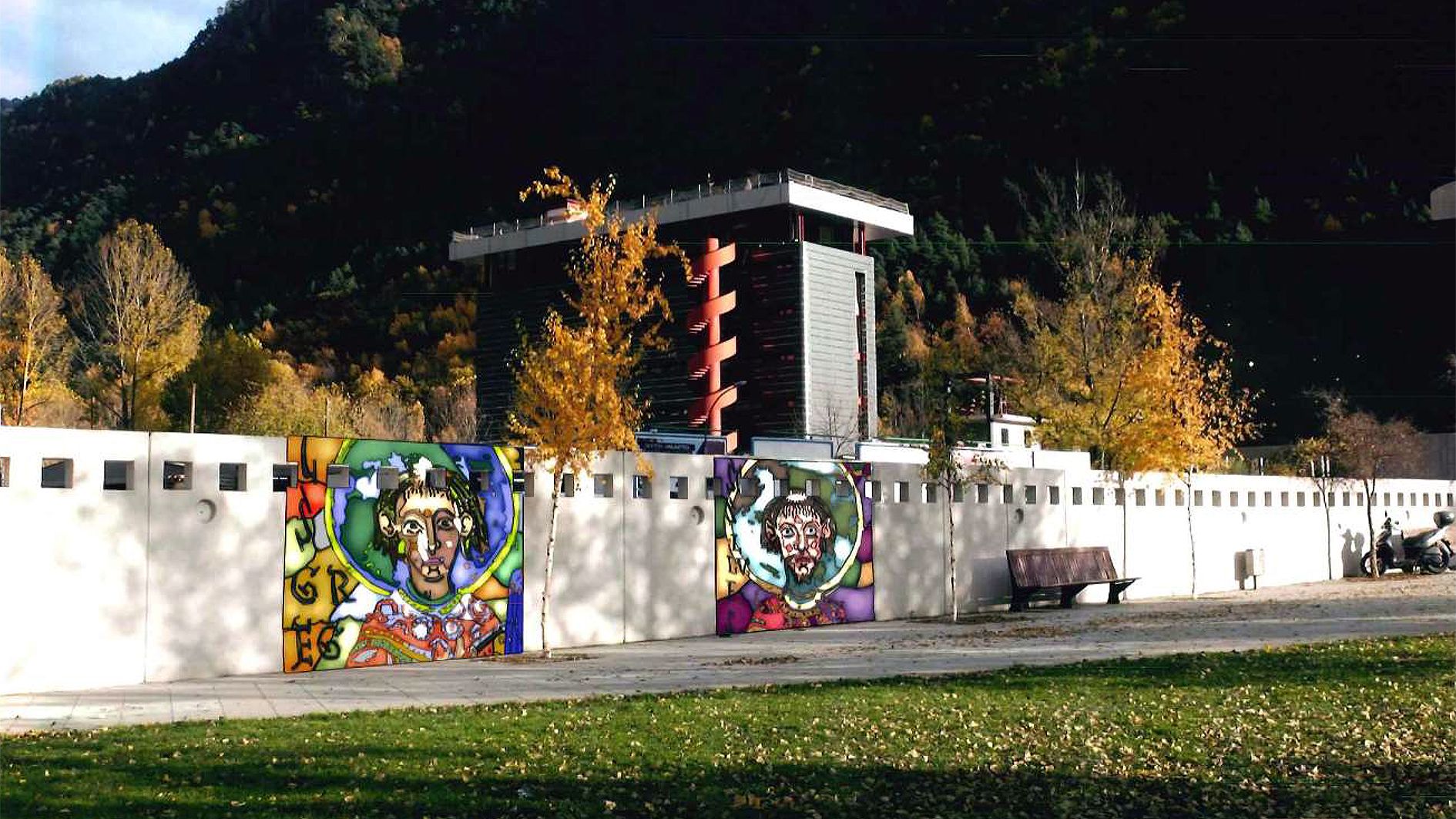 Muntatge de com podria quedar una de les obres.
