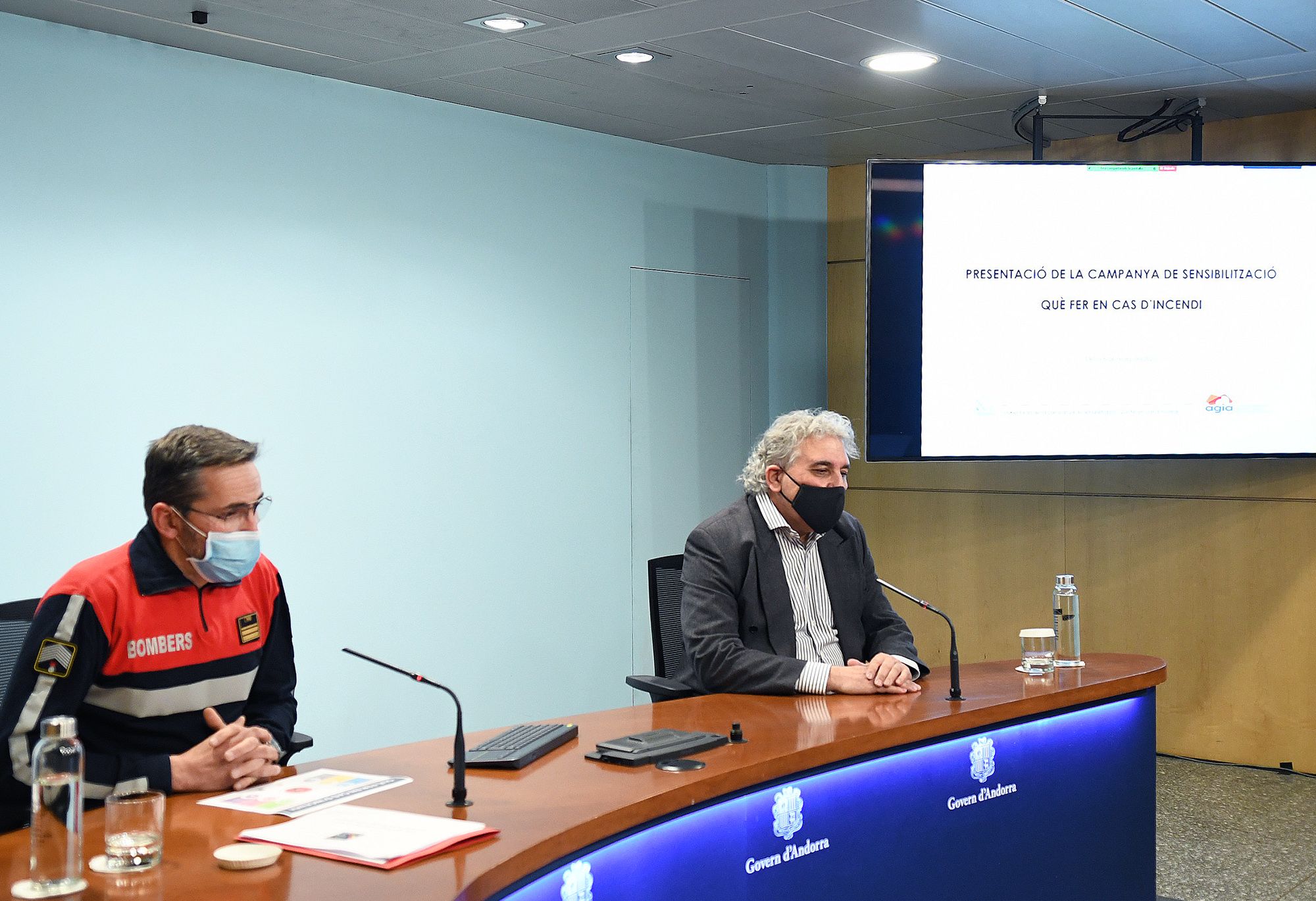 Jordi Farré i Jordi Galobardas a la presentació de la campanya.