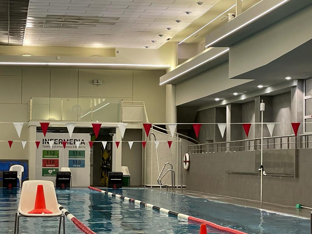 Una imatge recent de les piscines d'Escaldes.