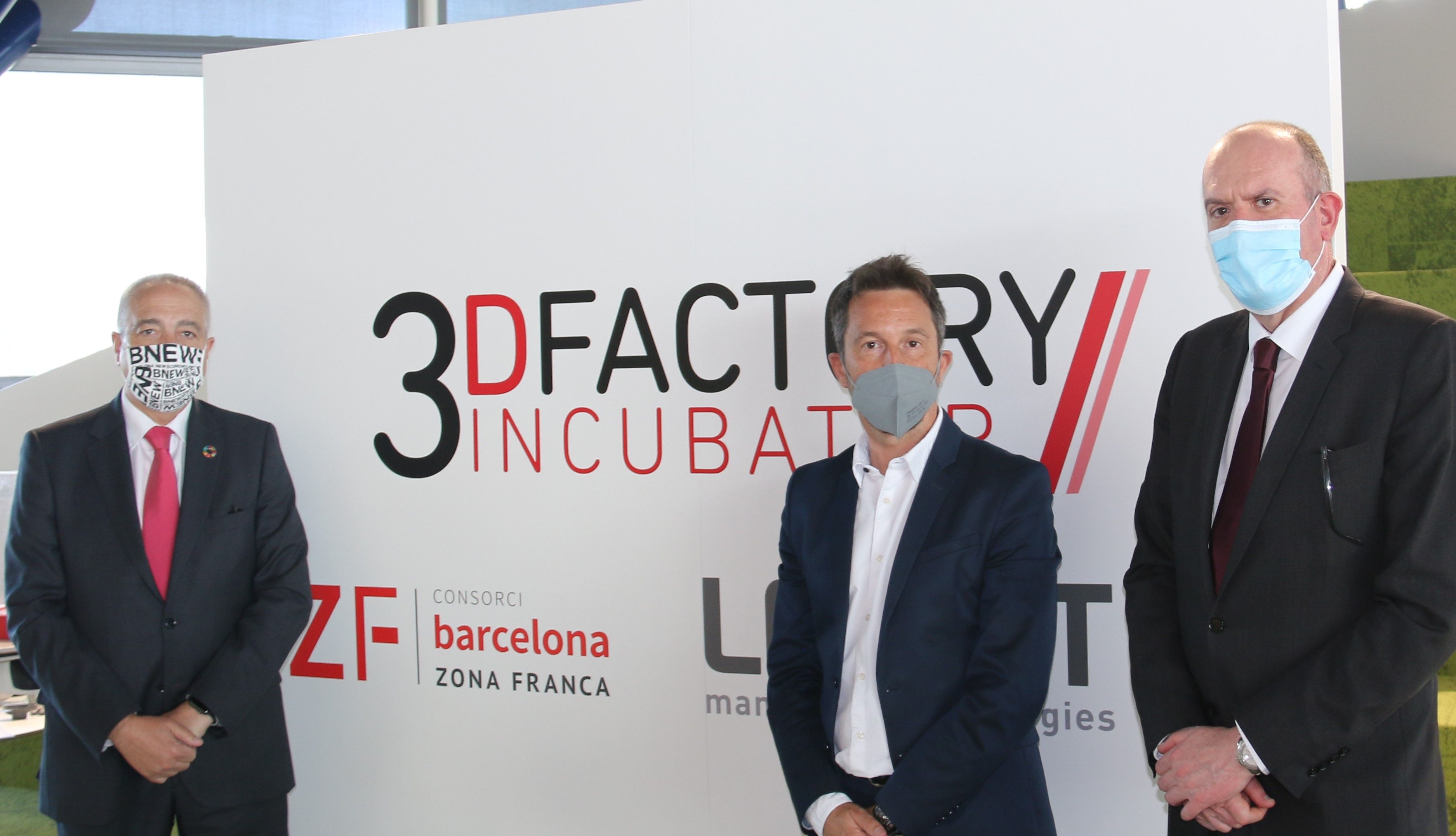 Pere Navarro amb Pere López i Quim Miró.