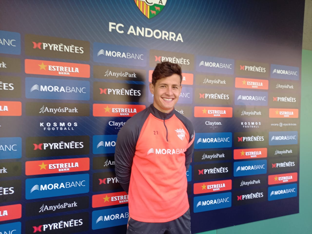 El capità de l'FC Andorra, Rubén Bover.