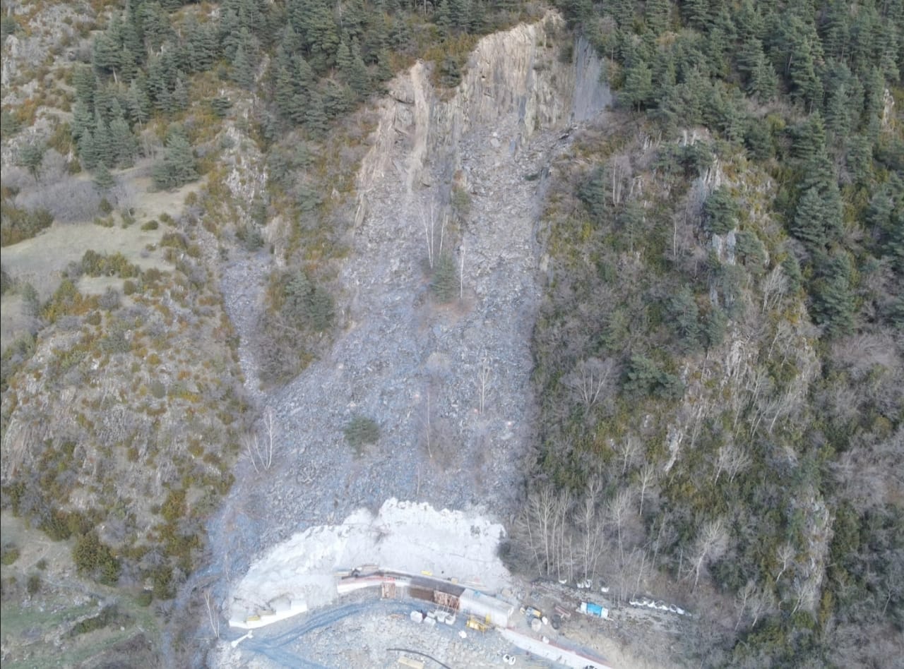 Imatge de la zona en obres.