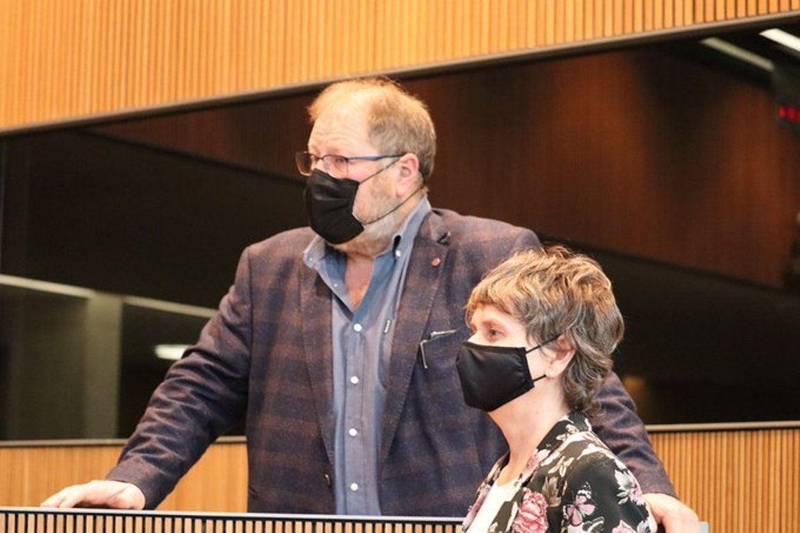 Els consellers socialdemòcrates Susanna Vela, i Jordi Font.