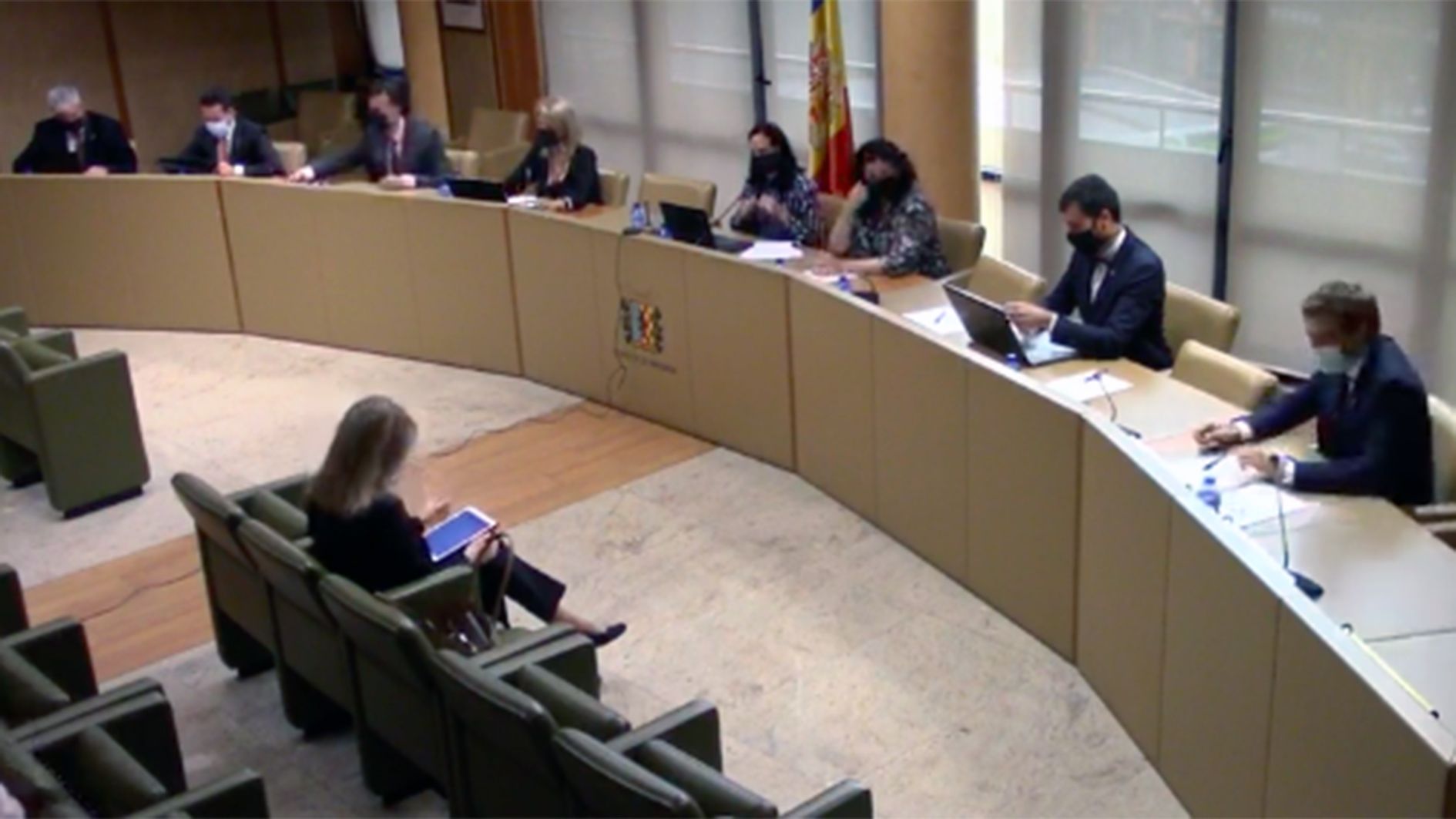 Una vista de la sessió de consell de comú a la Massana, aquest matí.