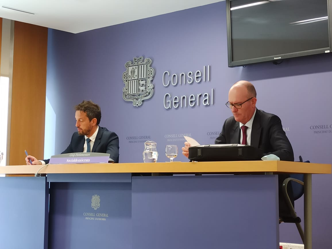 Pere López i Quim Miró, durant la roda de premsa.