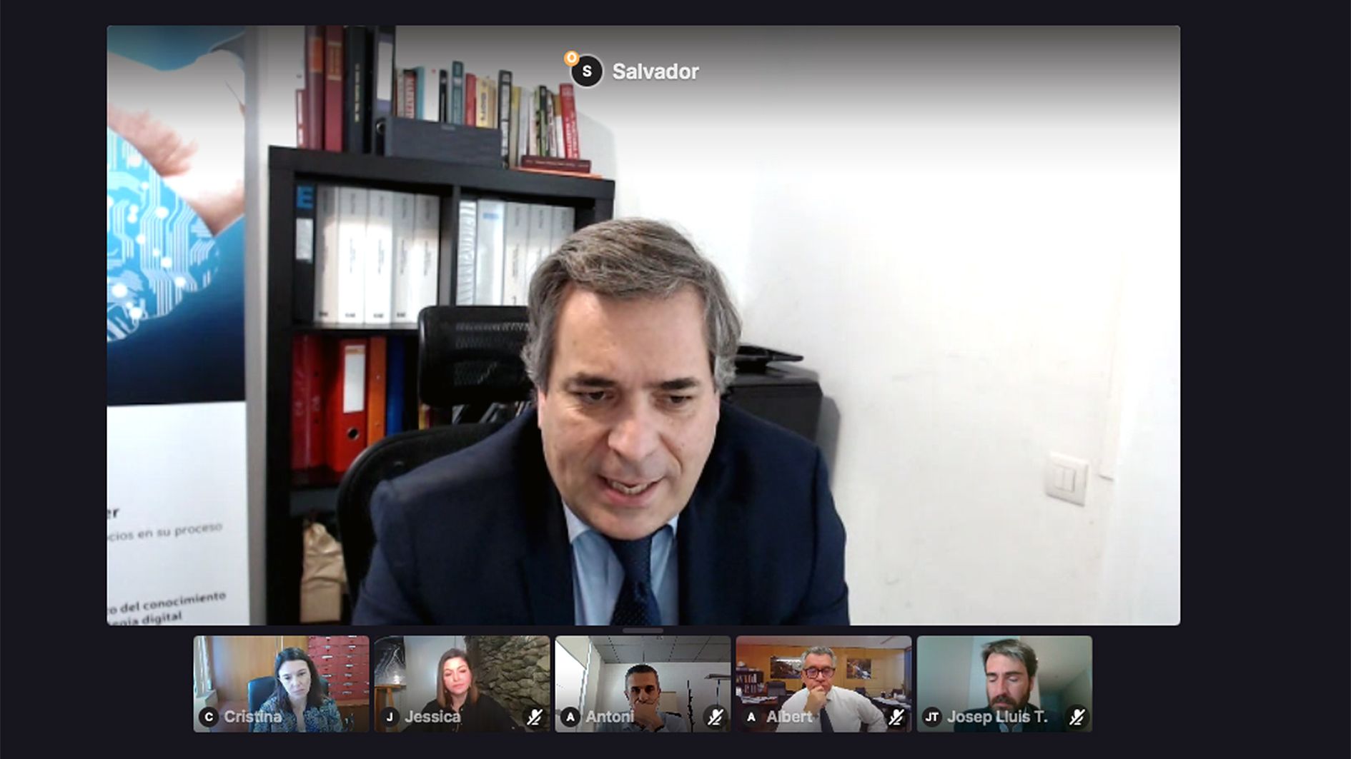 Taula rodona telemàtica en el marc de la presentació de l'estudi sobre maduresa digital de les empreses.