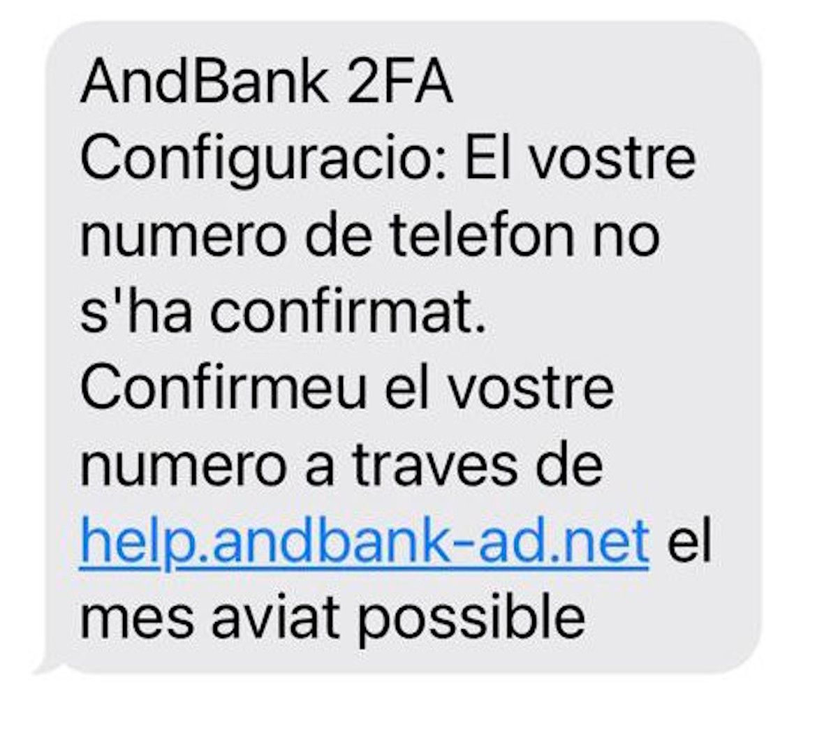 El missatge rebut per alguns usuaris.