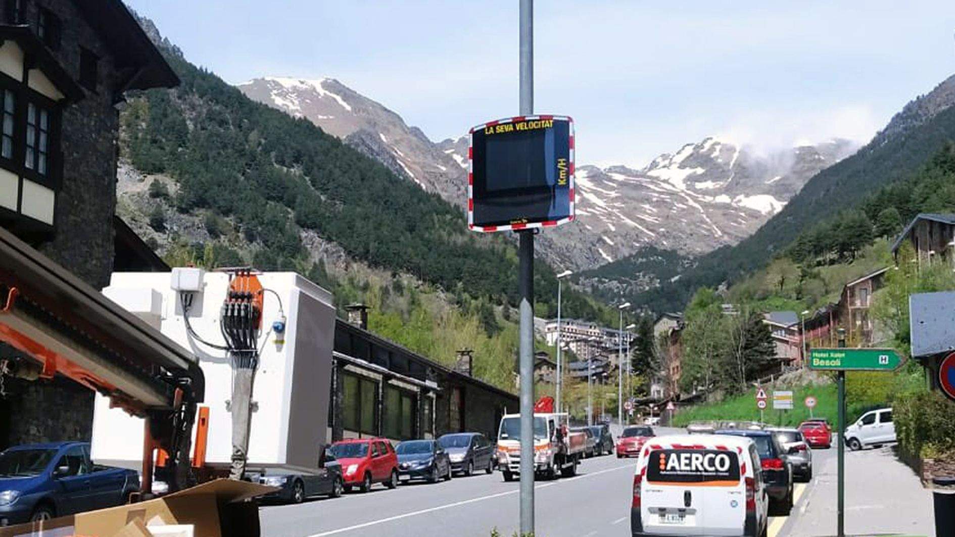 Una imatge del radar instal·lat a Arinsal.