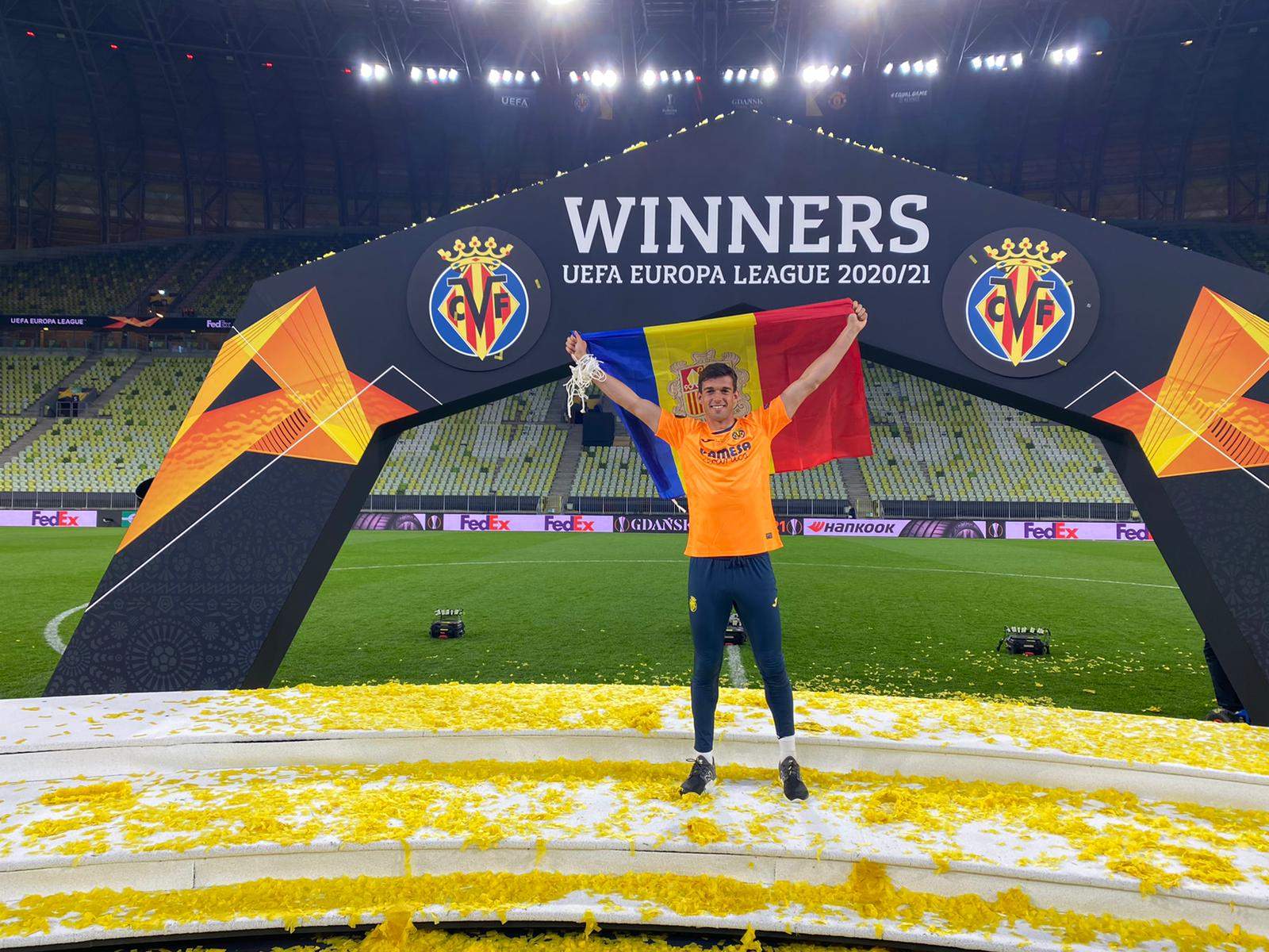 Iker Àlvarez, aquest dimecres després del triomf del seu equip, el Vila-real a l'Europa League.