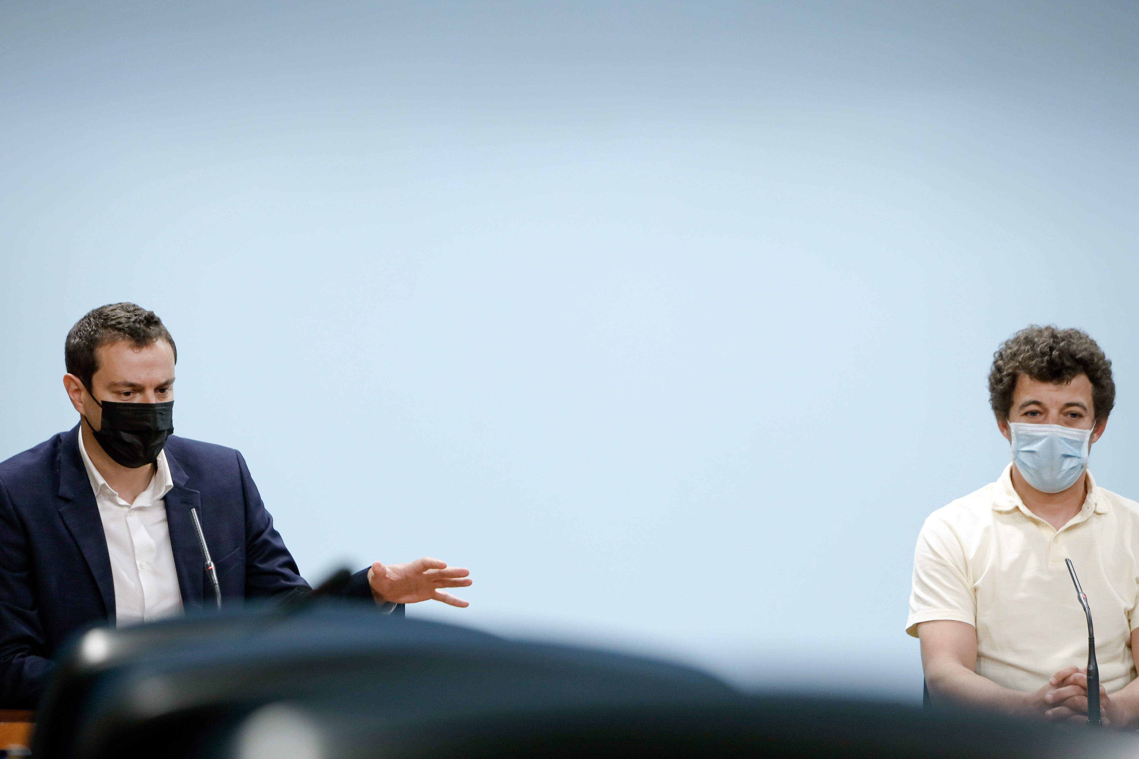 Marc Gelabert i Marc Font a la roda de premsa.