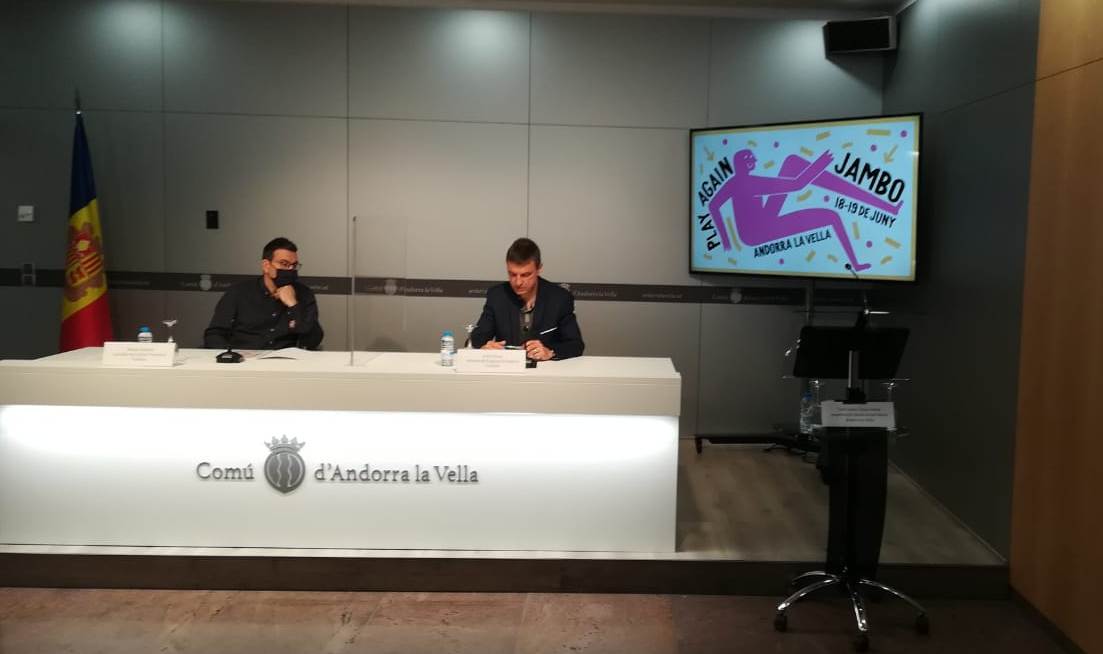 Miquel Canturri i Enric Torres, durant la roda de premsa.