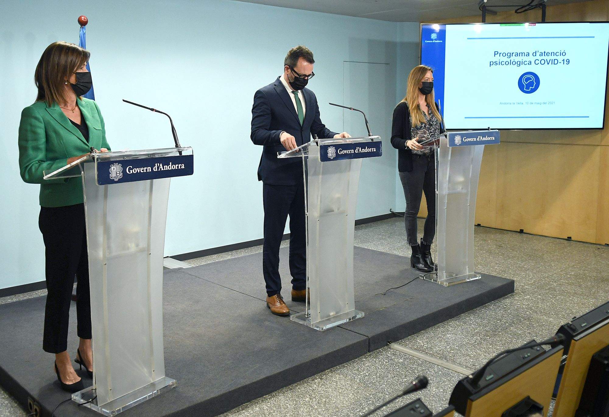 Ester Vilarrubla, Víctor Filloy i Helena Mas en la presentació oficial del programa fa més de tres setmanes.