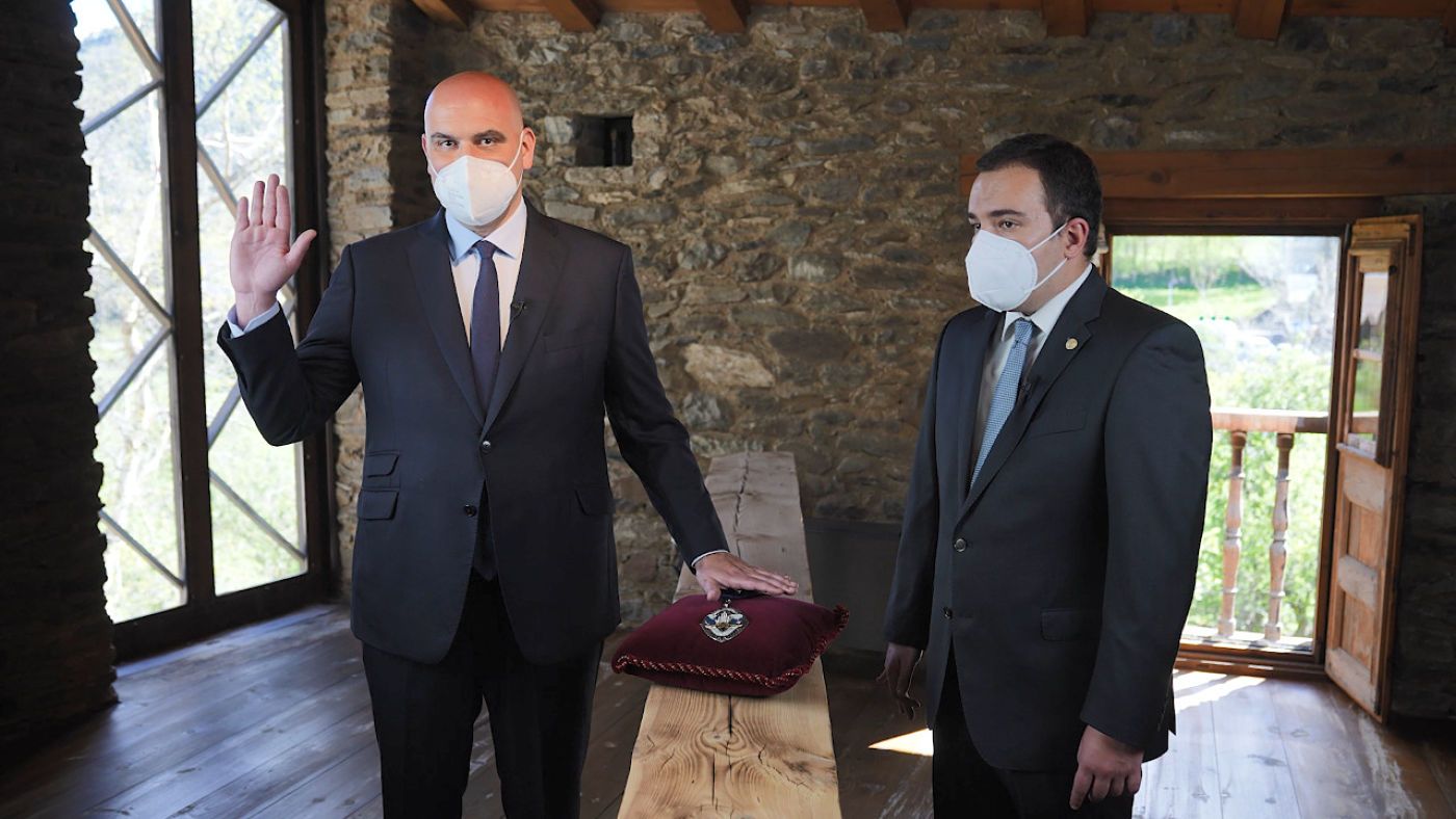 Jordi Ribó durant el jurament del càrrec de president de la FIABCI.