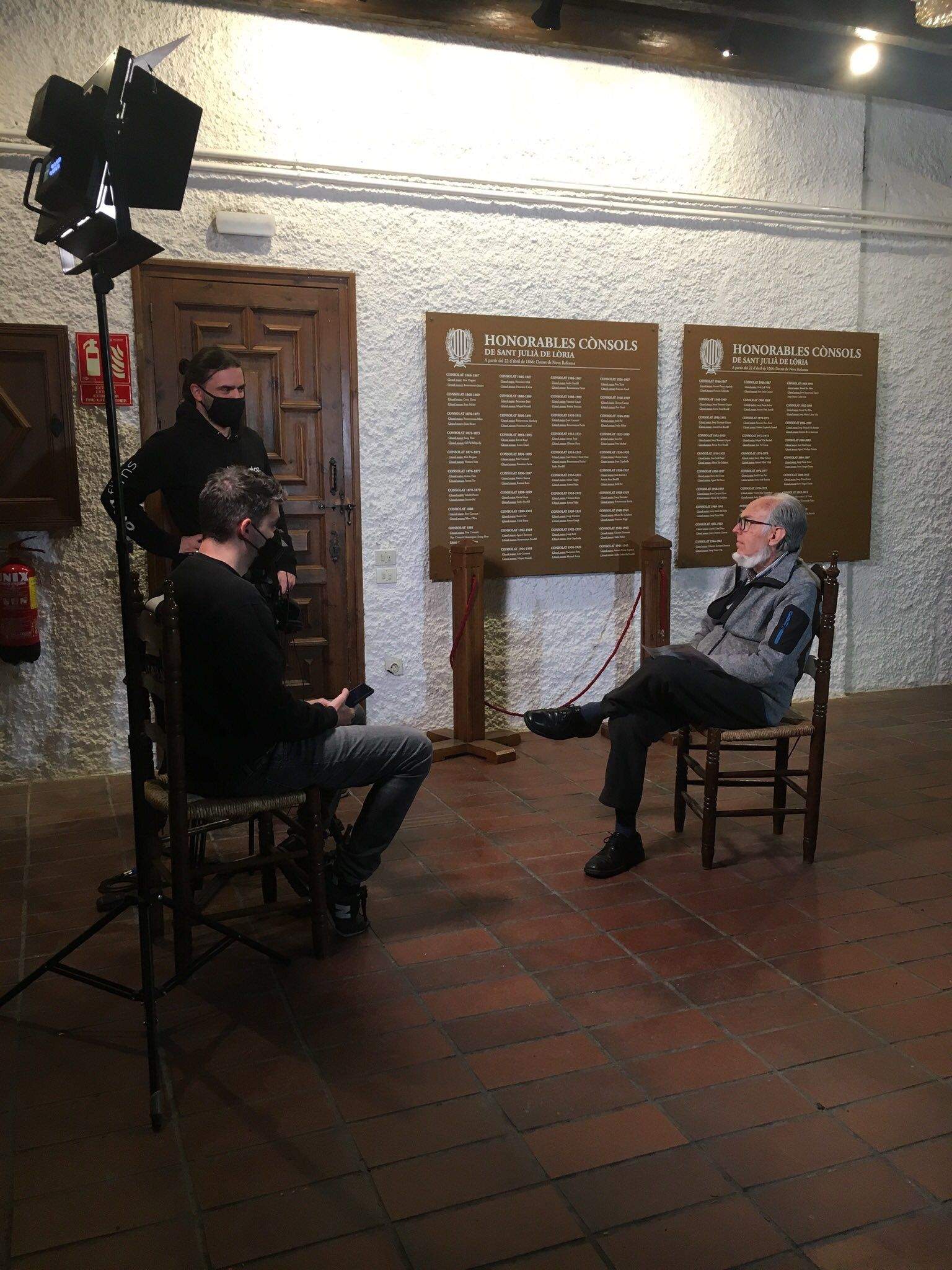 El músic lauredià Daniel Areny, durant l'entrevista.