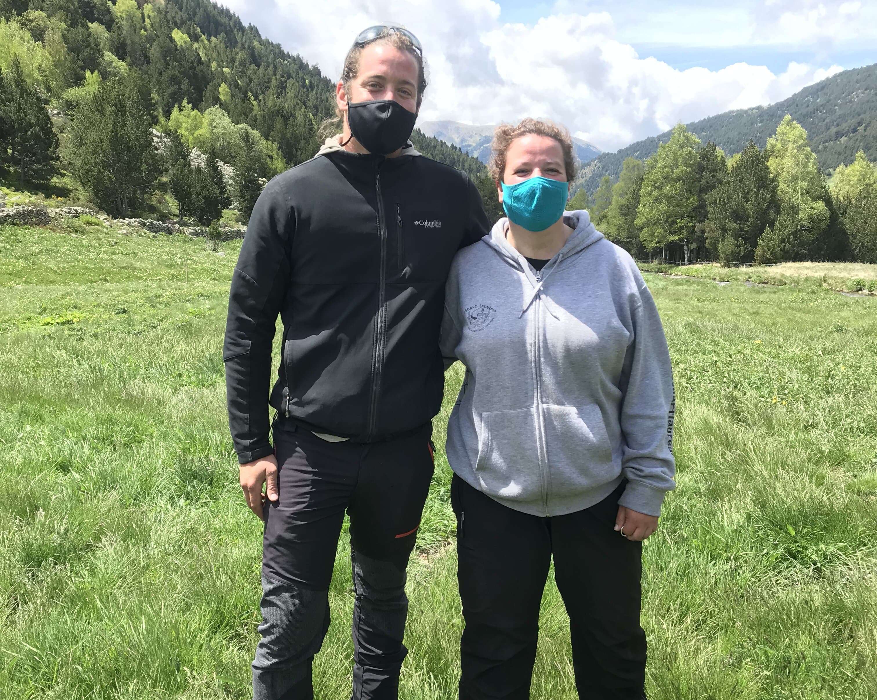La nova fallaire major, Anna Lluch, amb el fallaire major sortint, Ferran Brasó.