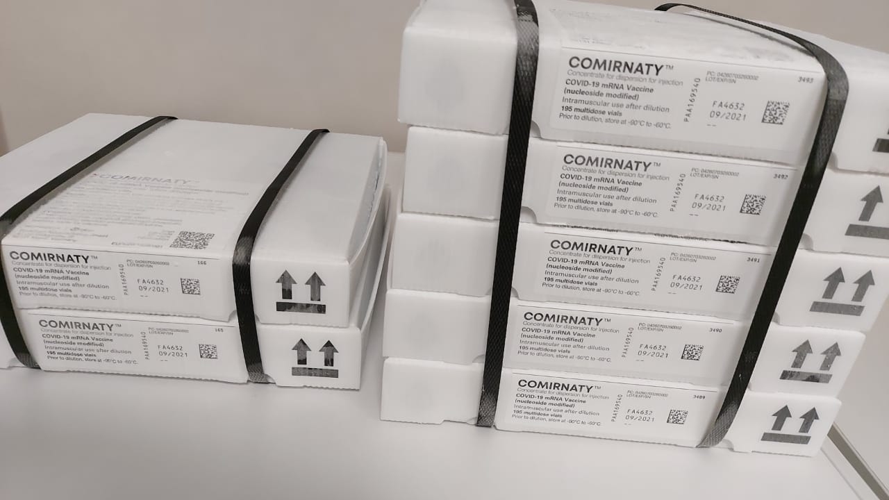 Les vacunes Pfizer arribades aquest dilluns.