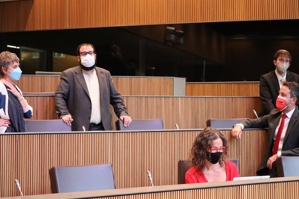 Consellers del PS a l'hemicicle.