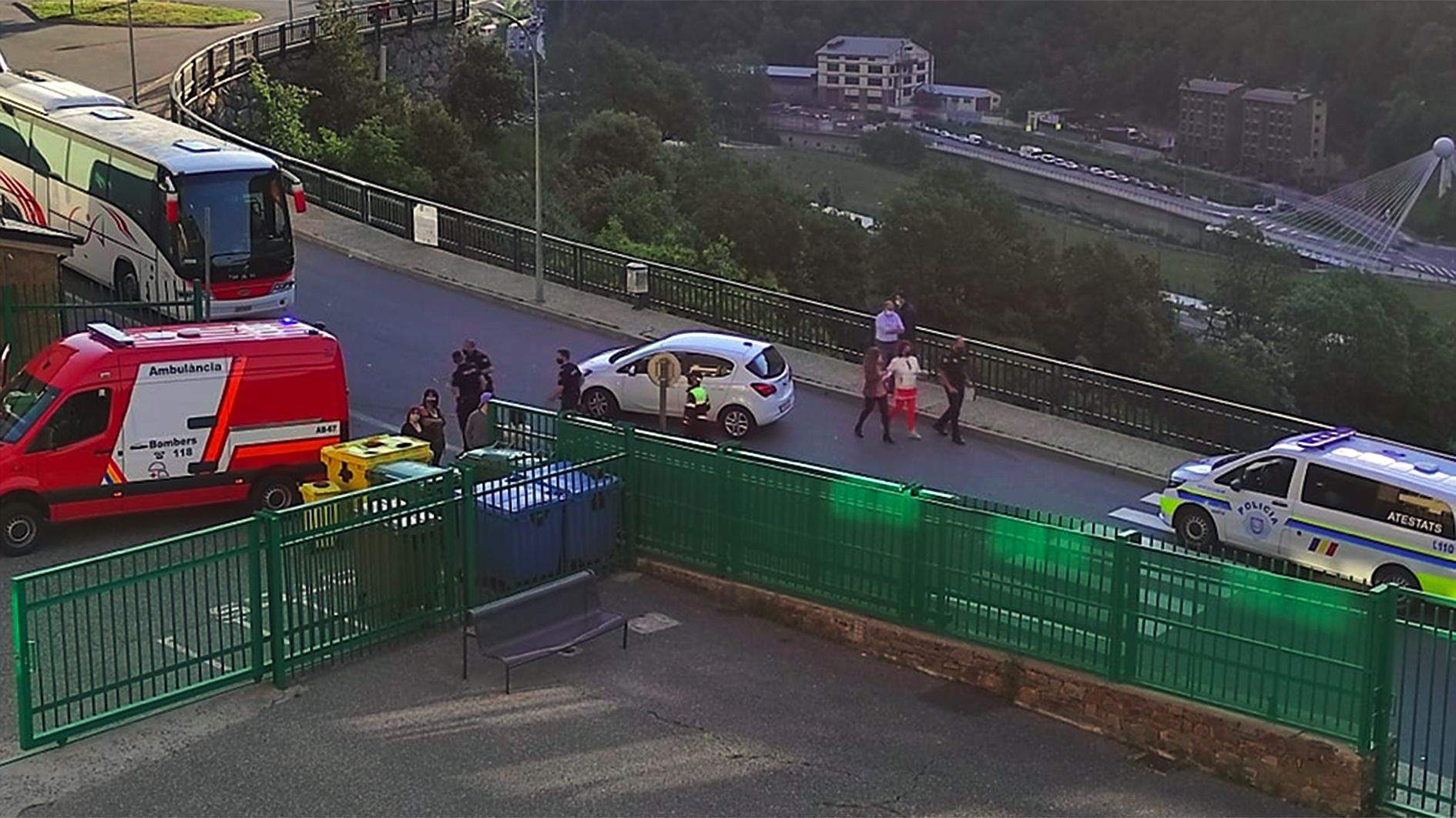 Una imatge de l'accident d'aquest matí de dijous.