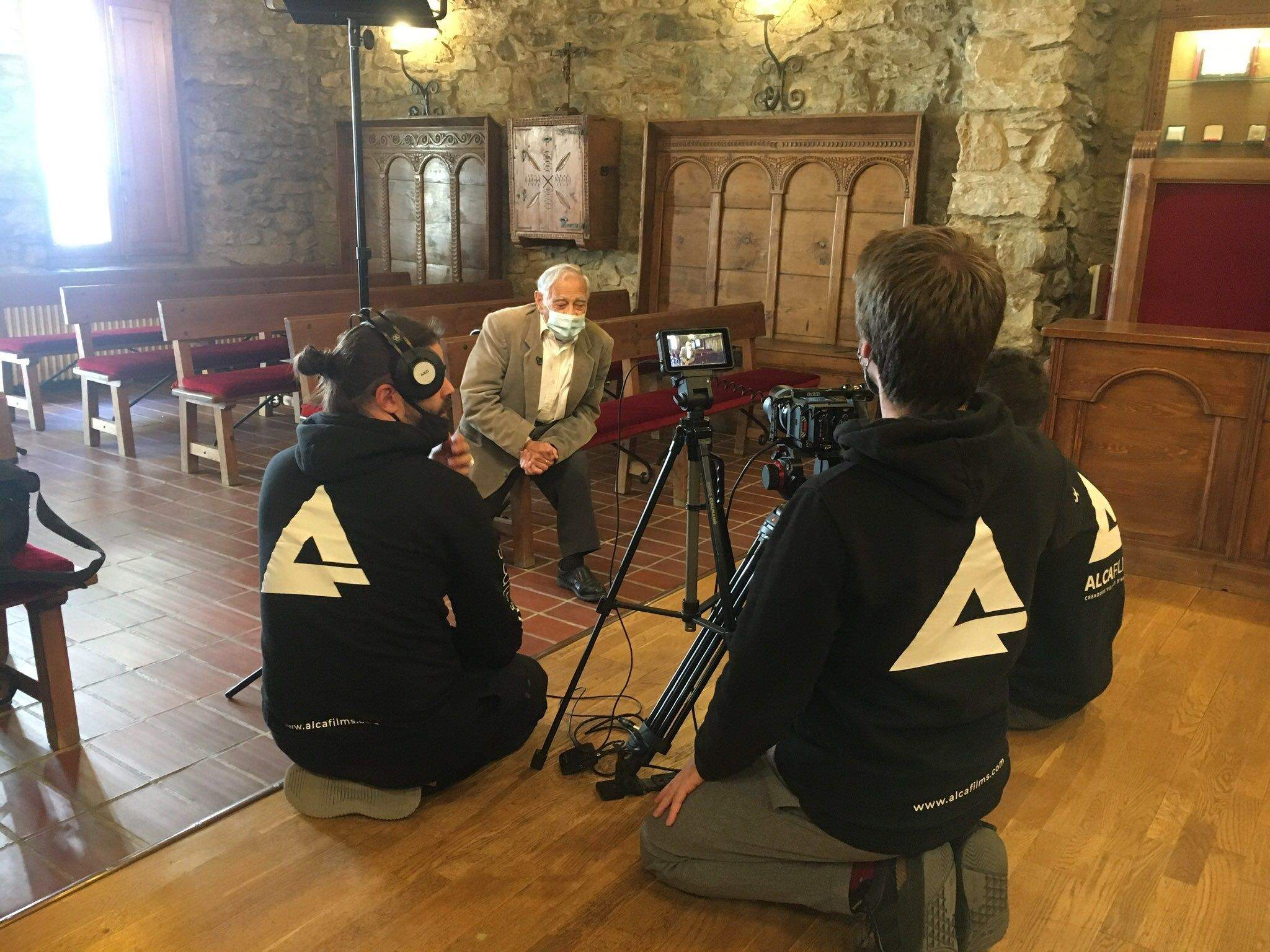 Un moment de la gravació de l'audiovisual que es pot trobar a la web.