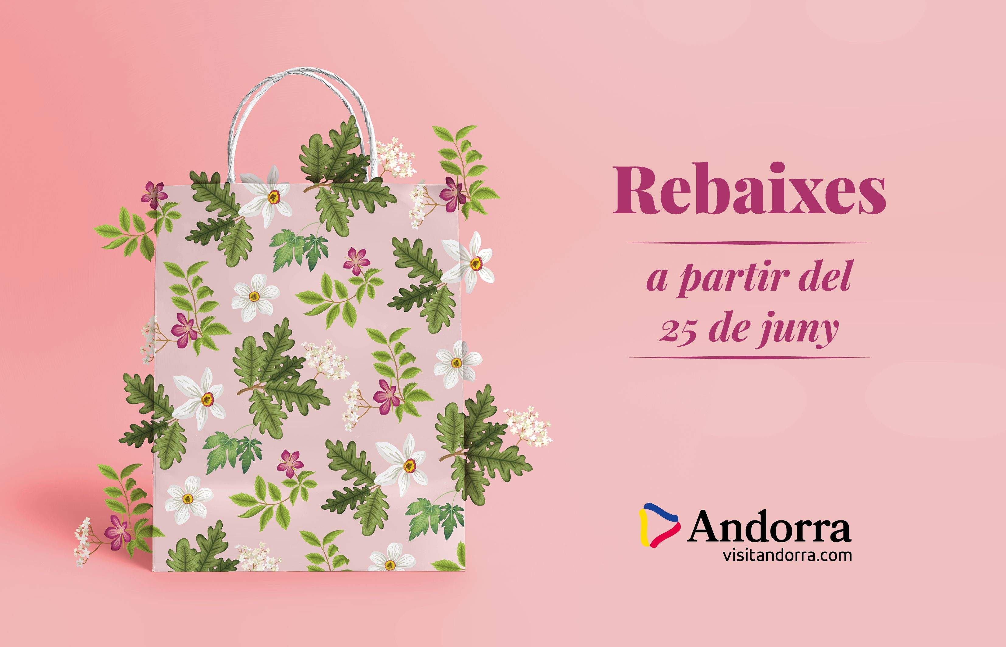 Cartell de les rebaixes d'estiu d'Andorra Turisme.