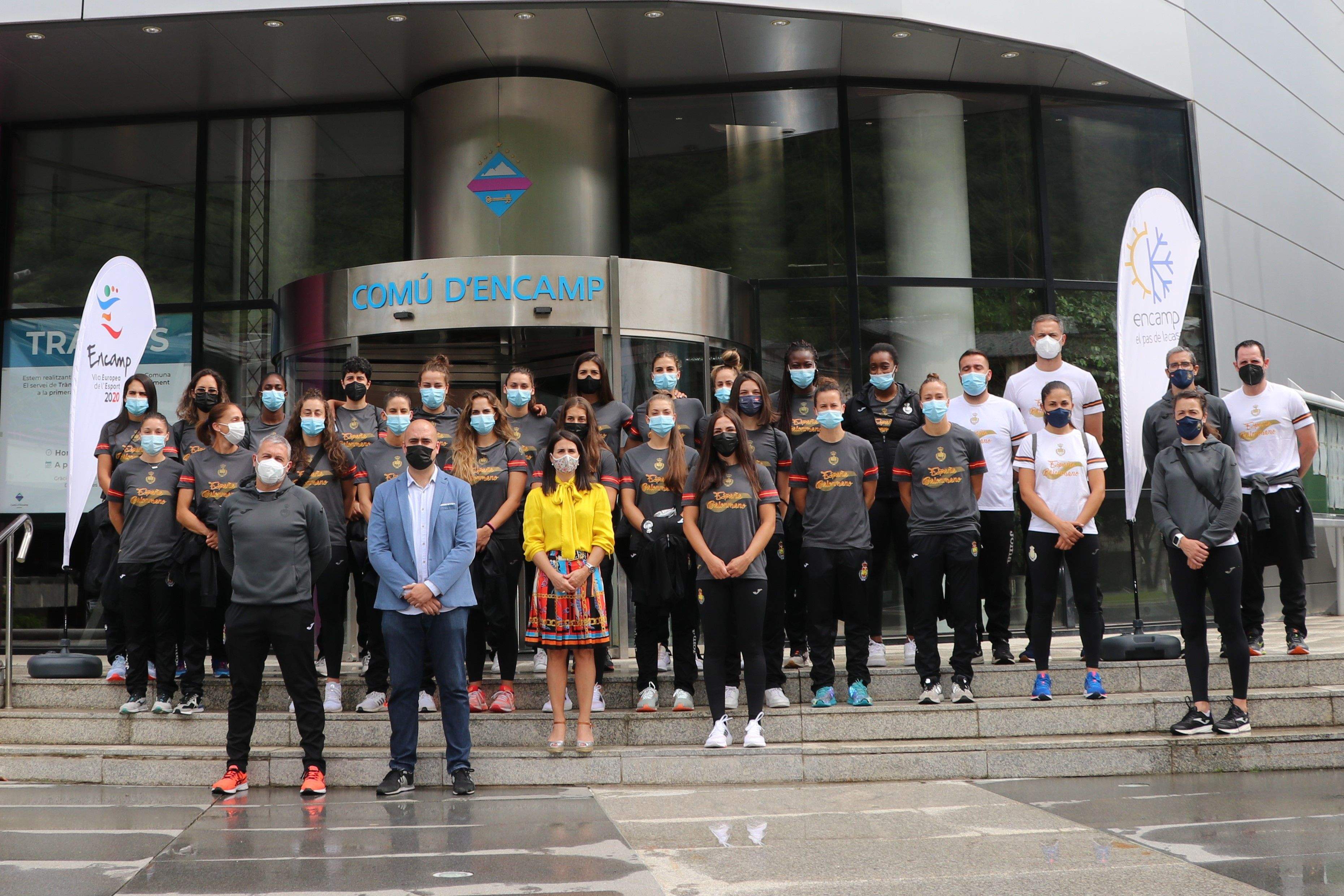 Recepció de la selecció espanyola d'handbol femenina
