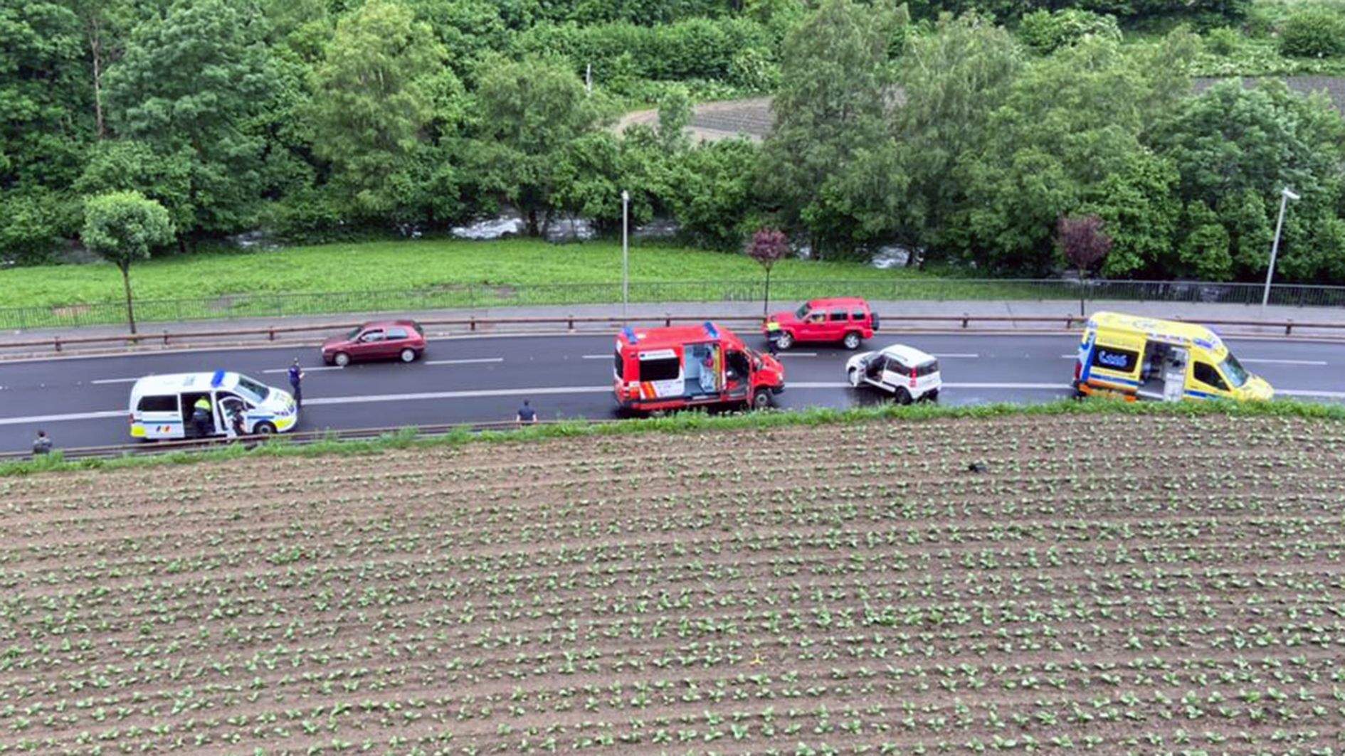 Una vista general del lloc on va passar l'accident.