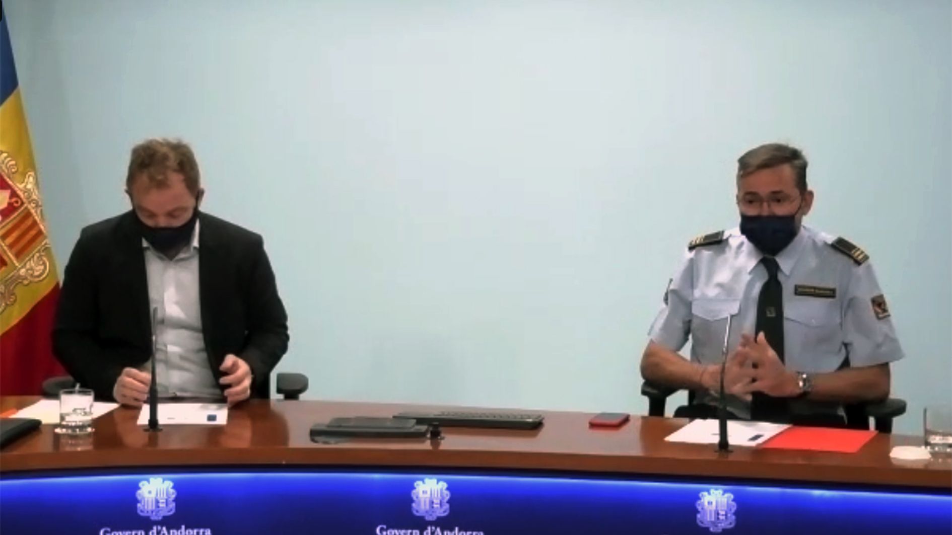 Cristian Pons i Jordi Farré durant la compareixença.