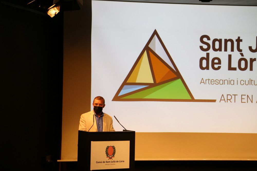 El cònsol major de Sant Julià de Lòria, Josep Majoral durant la seva intervenció.