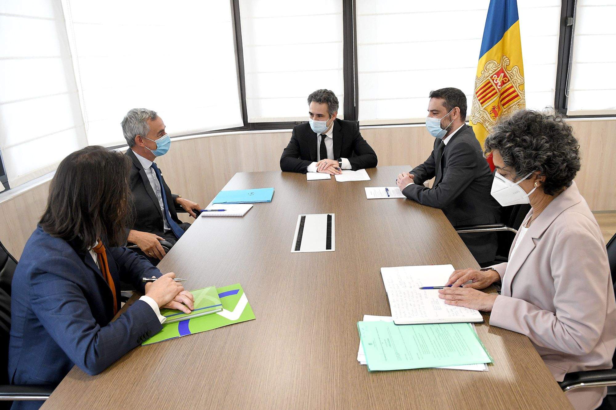 Un instant de la trobada mantinguda amb Didier Lenoir.