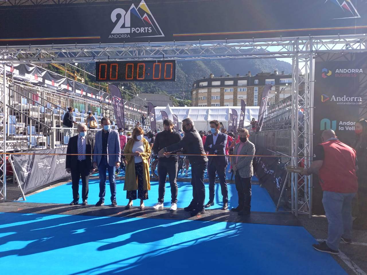 Tallada de cinta institucional de l'Andorra Multisport Festival el 2021.