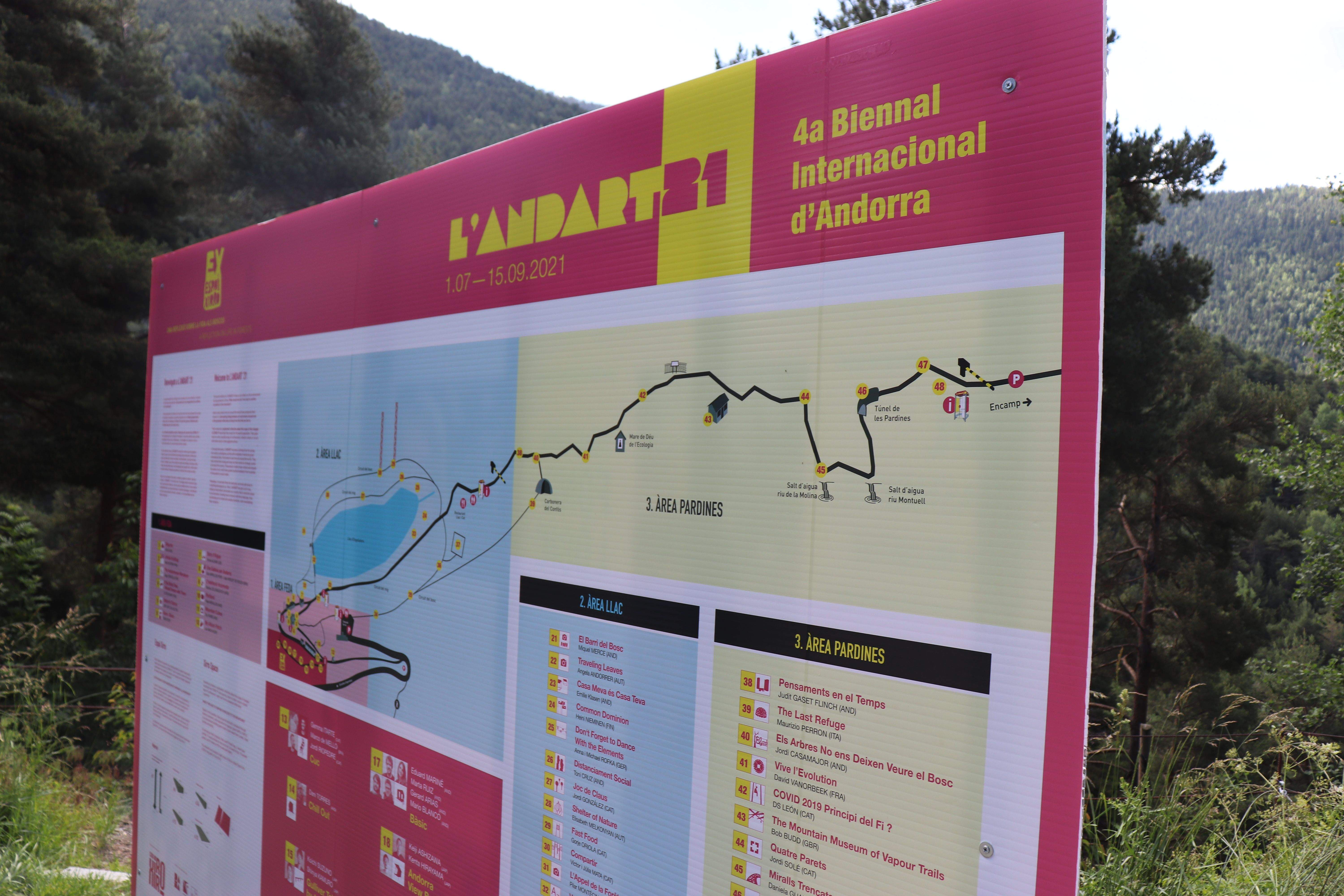 Cartell d'informació de l'Andart 2021