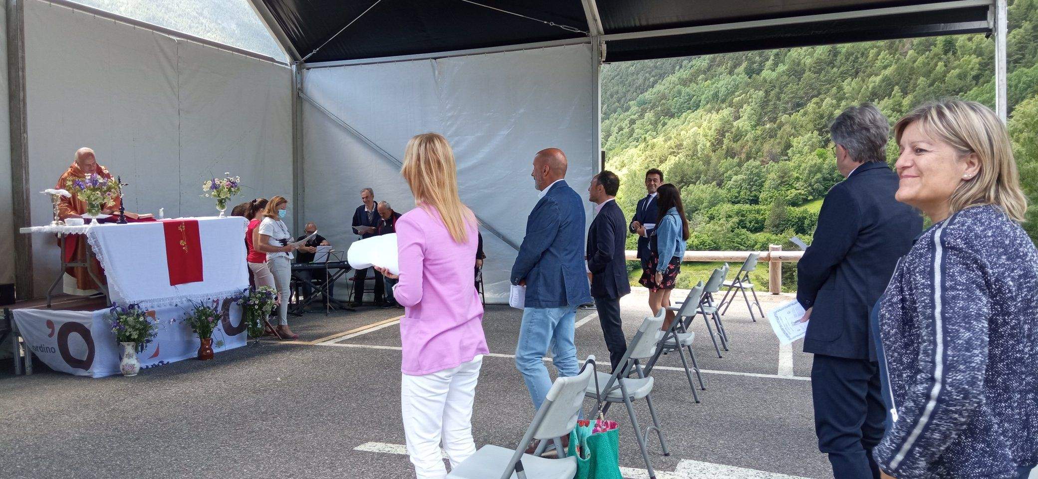 Les autoritats a la missa de Sant Pere d'aquest dimarts.