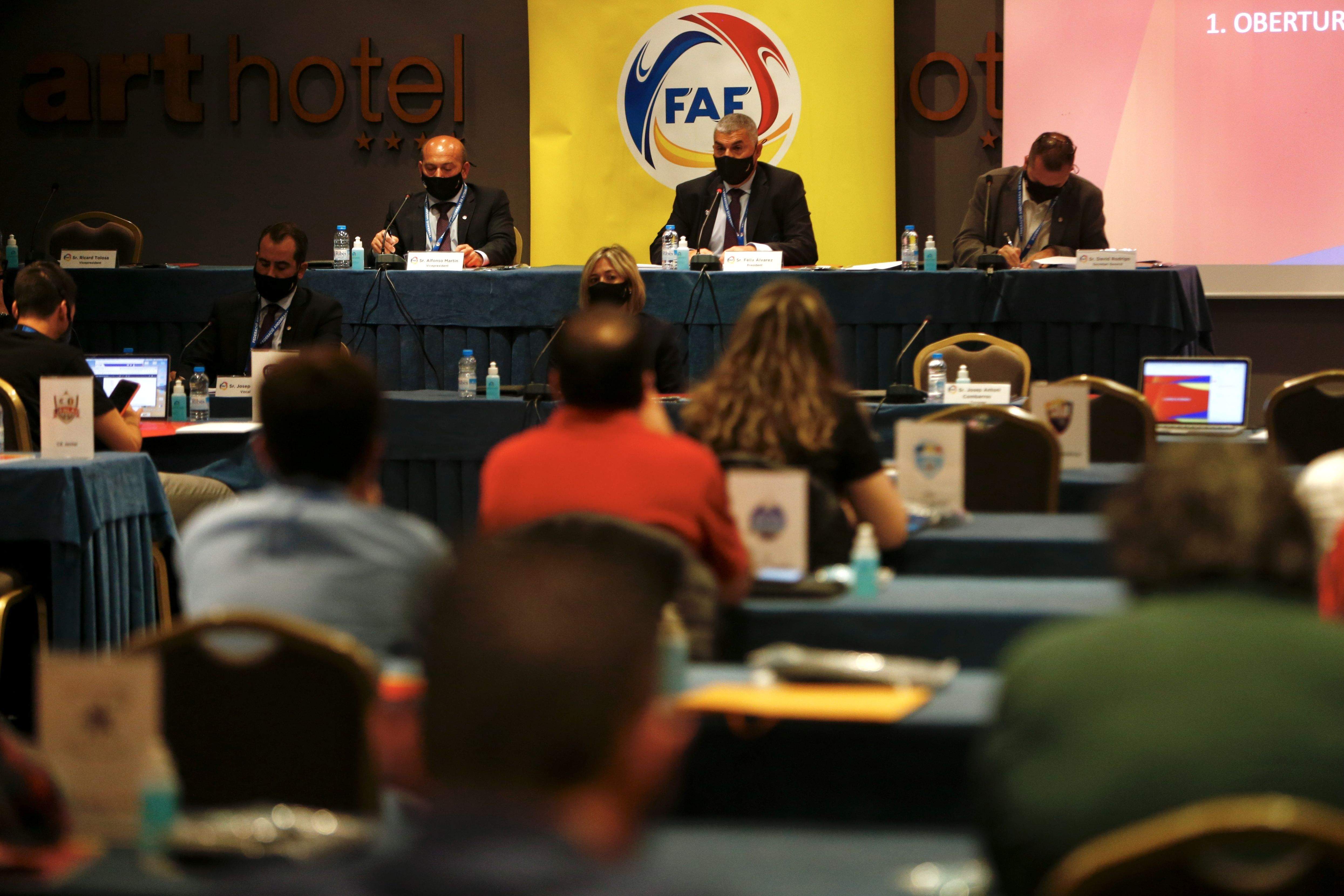 Un instant de l'assemblea de la FAF.