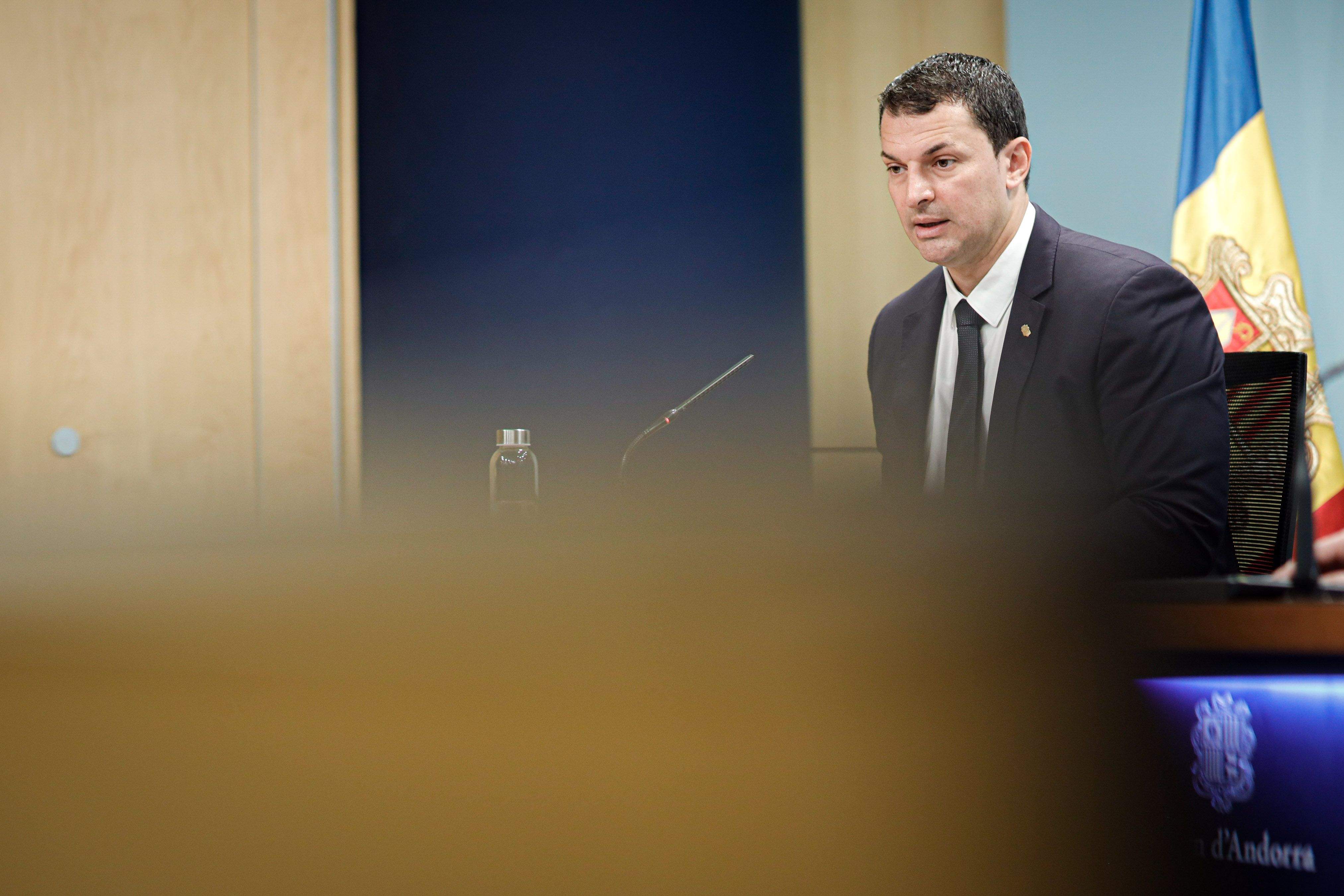 El ministre, Jordi Gallardo, en la compareixença d'avui