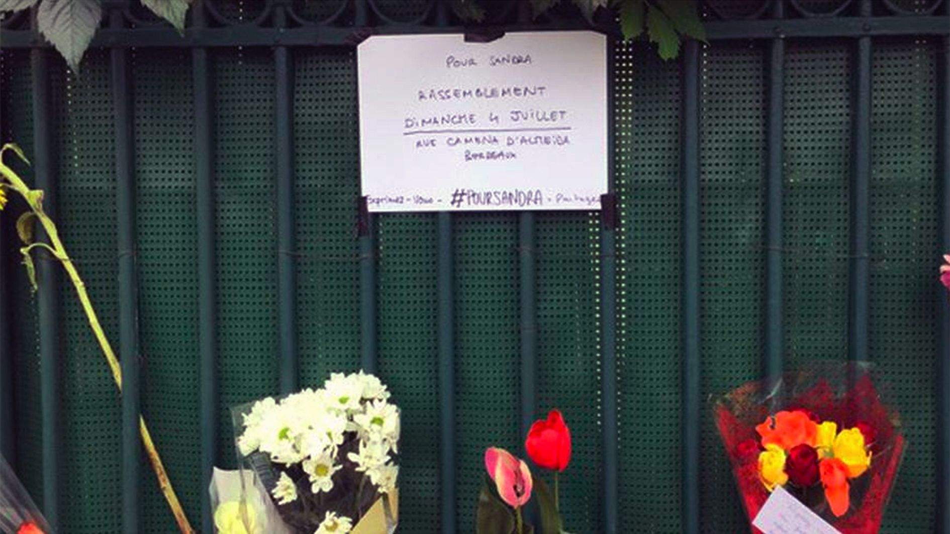 Missatge de condol i repulsa per l'assassinat de Sandra Pla.