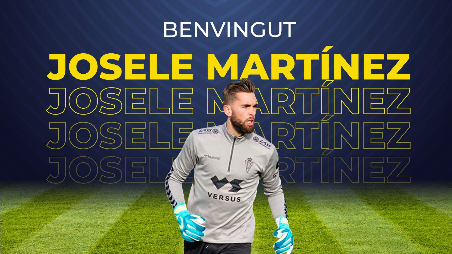 L'anunci de benvinguda al nou porter tricolor, Josele Martínez.