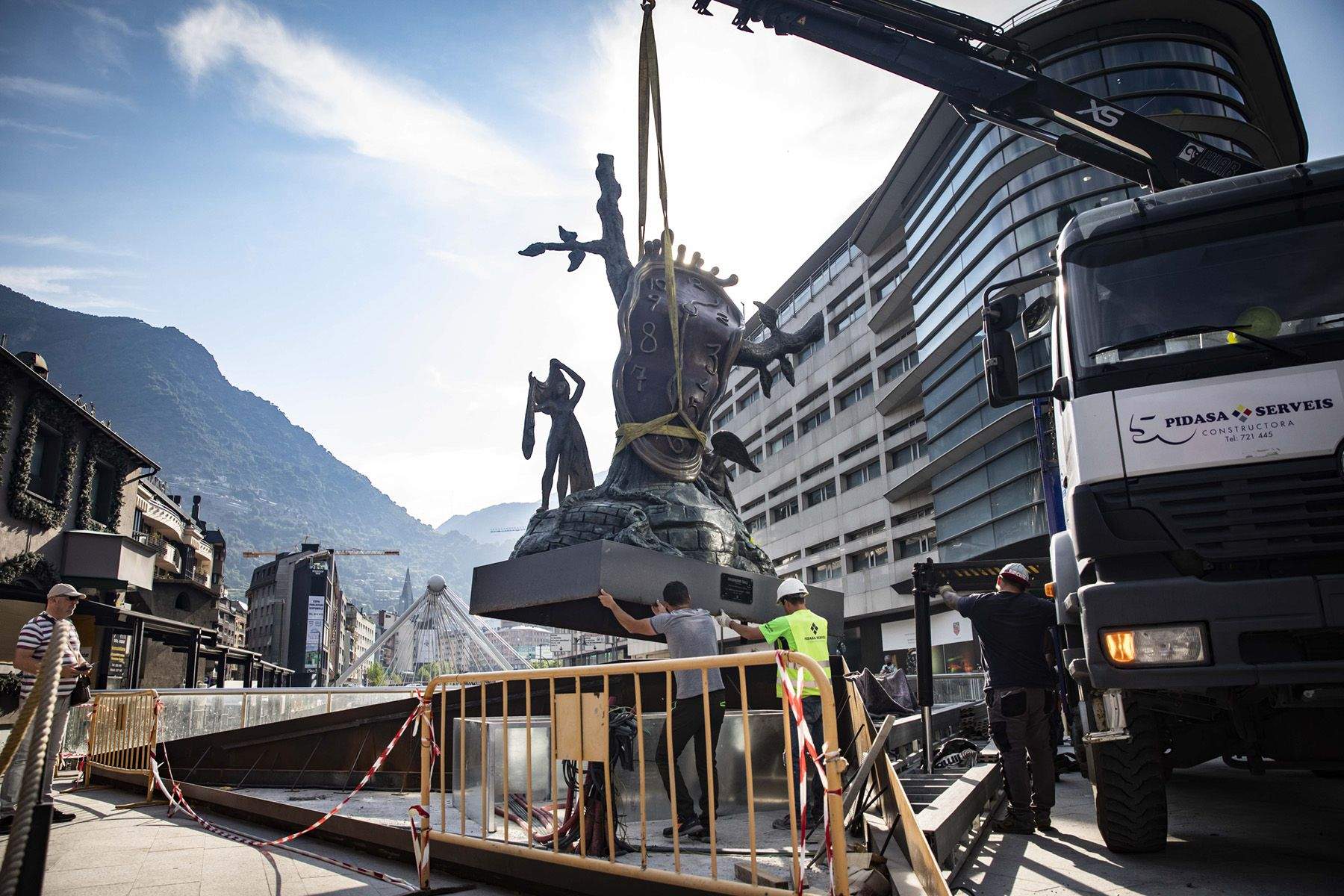 Emplaçament de l'escultura a la nova posició de la Rotonda.