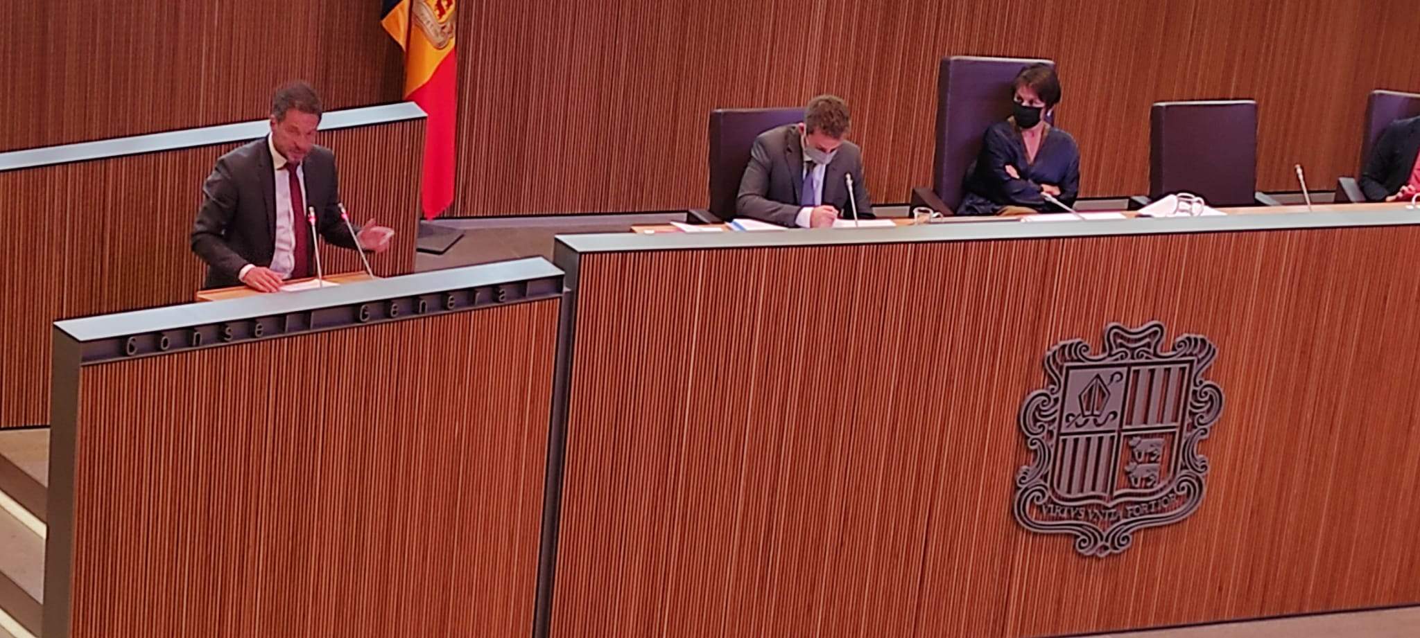 Pere López durant la seva intervenció d'aquest dijous.