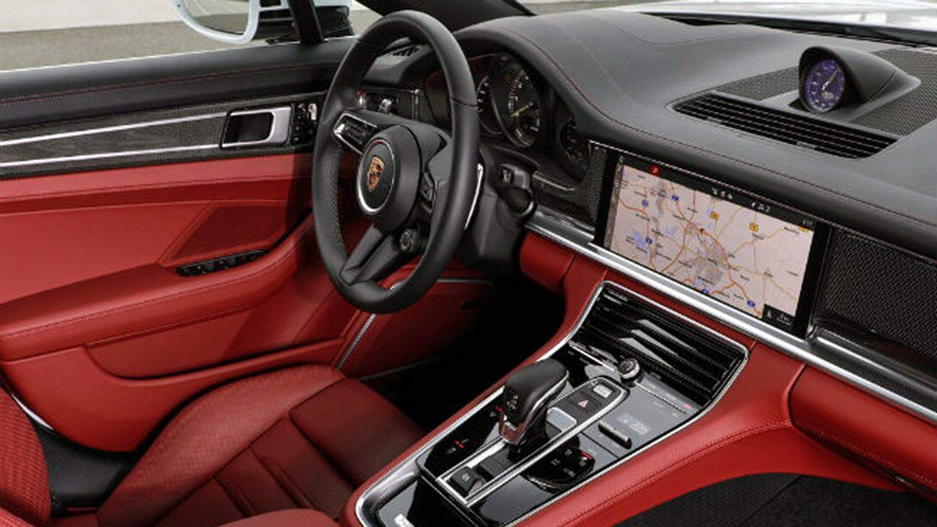 Interior d'un Porsche Panamera.