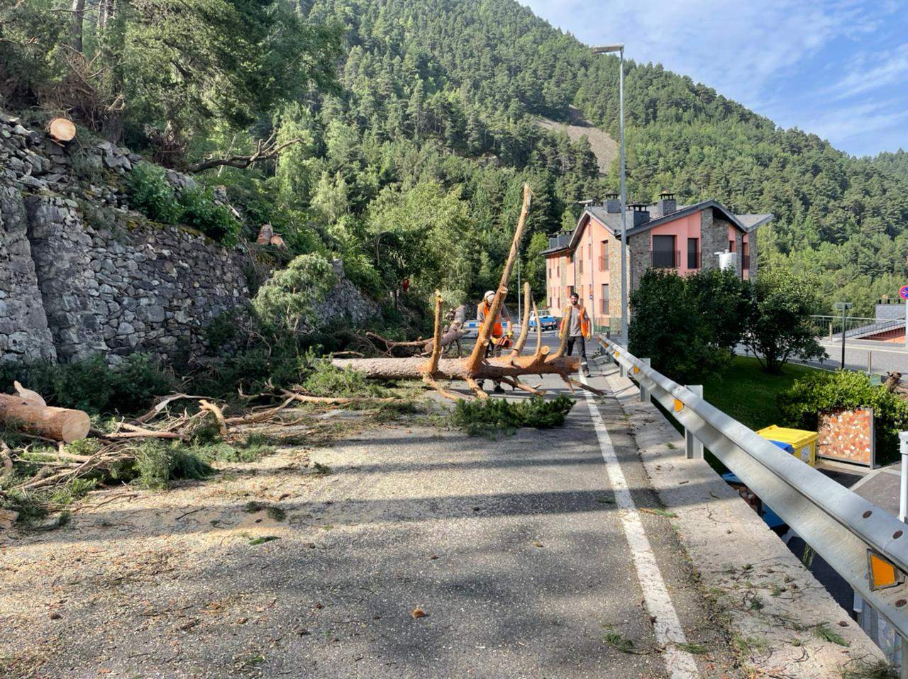 Operaris del COEX treballant a la zona de la Plana.