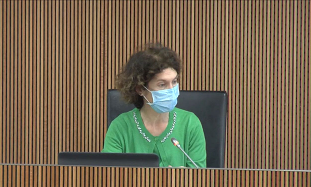 La ministra, Maria Ubach, a la presentació l’informe anual del 2020 d'Afers Exteriors