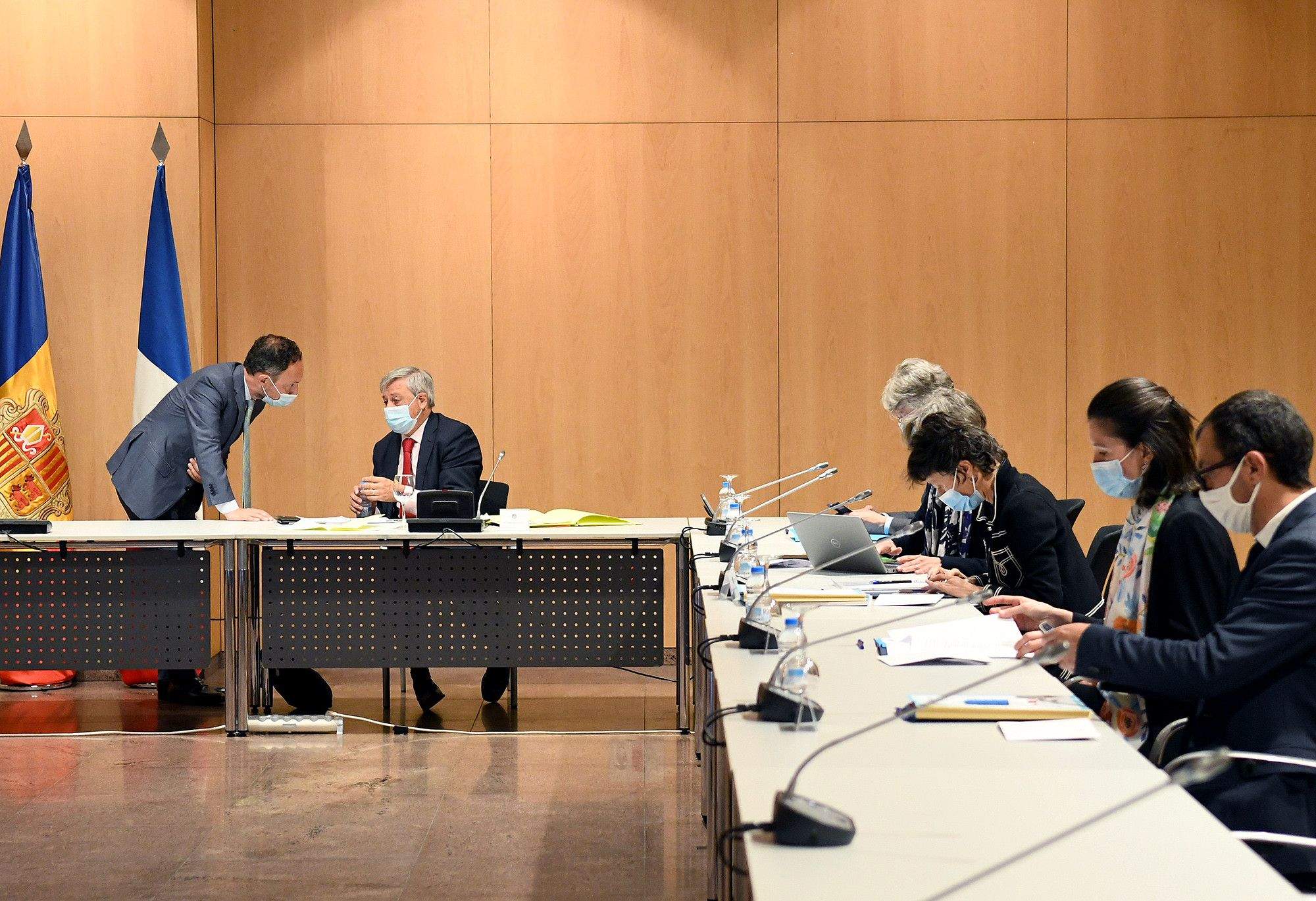 Una imatge de la reunió francoandorrana.