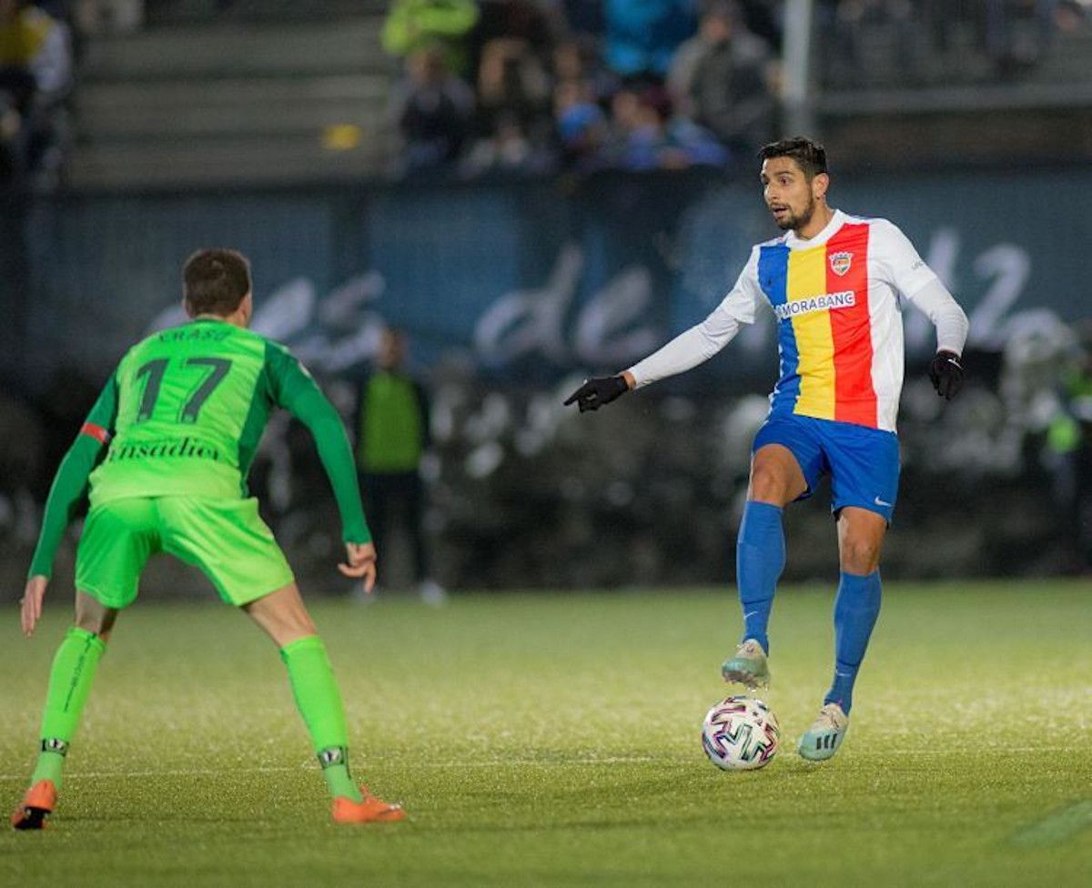 Gaffoor, durant un partit amb l'FC Andorra.