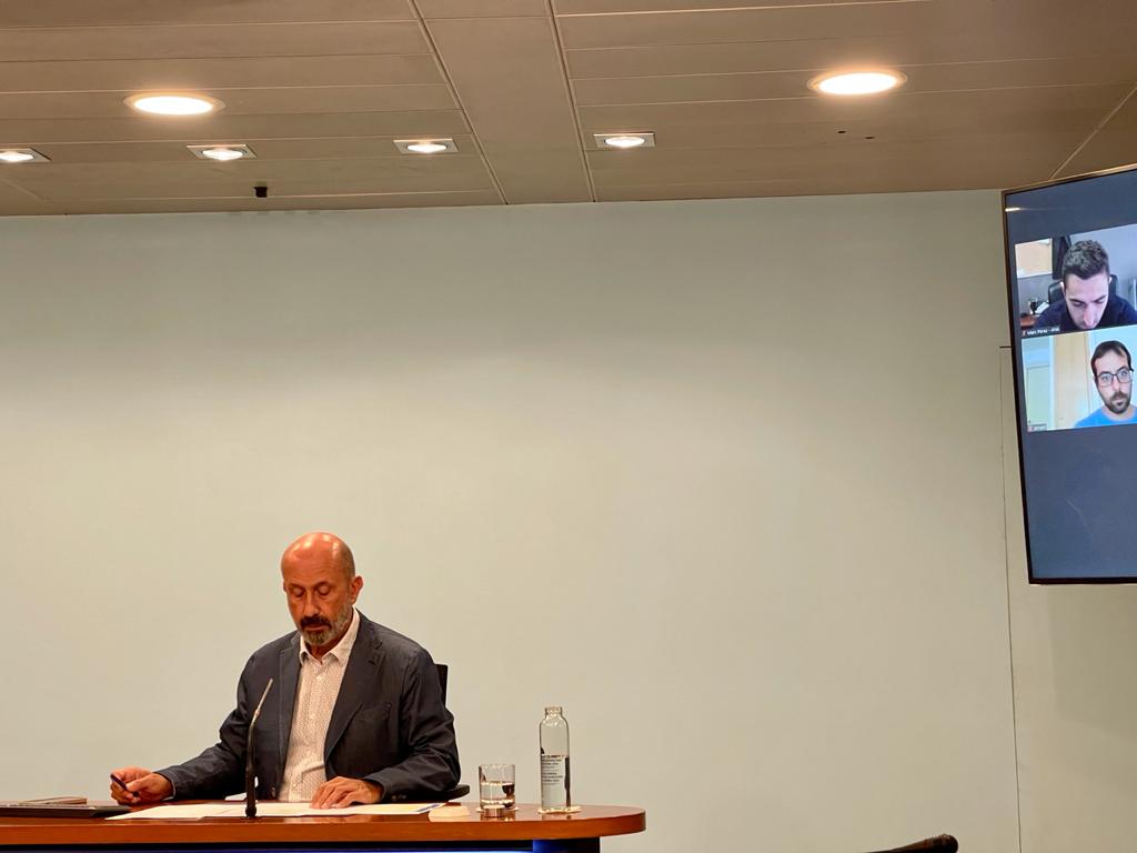 Benazet durant la roda de premsa d'aquest dimecres.