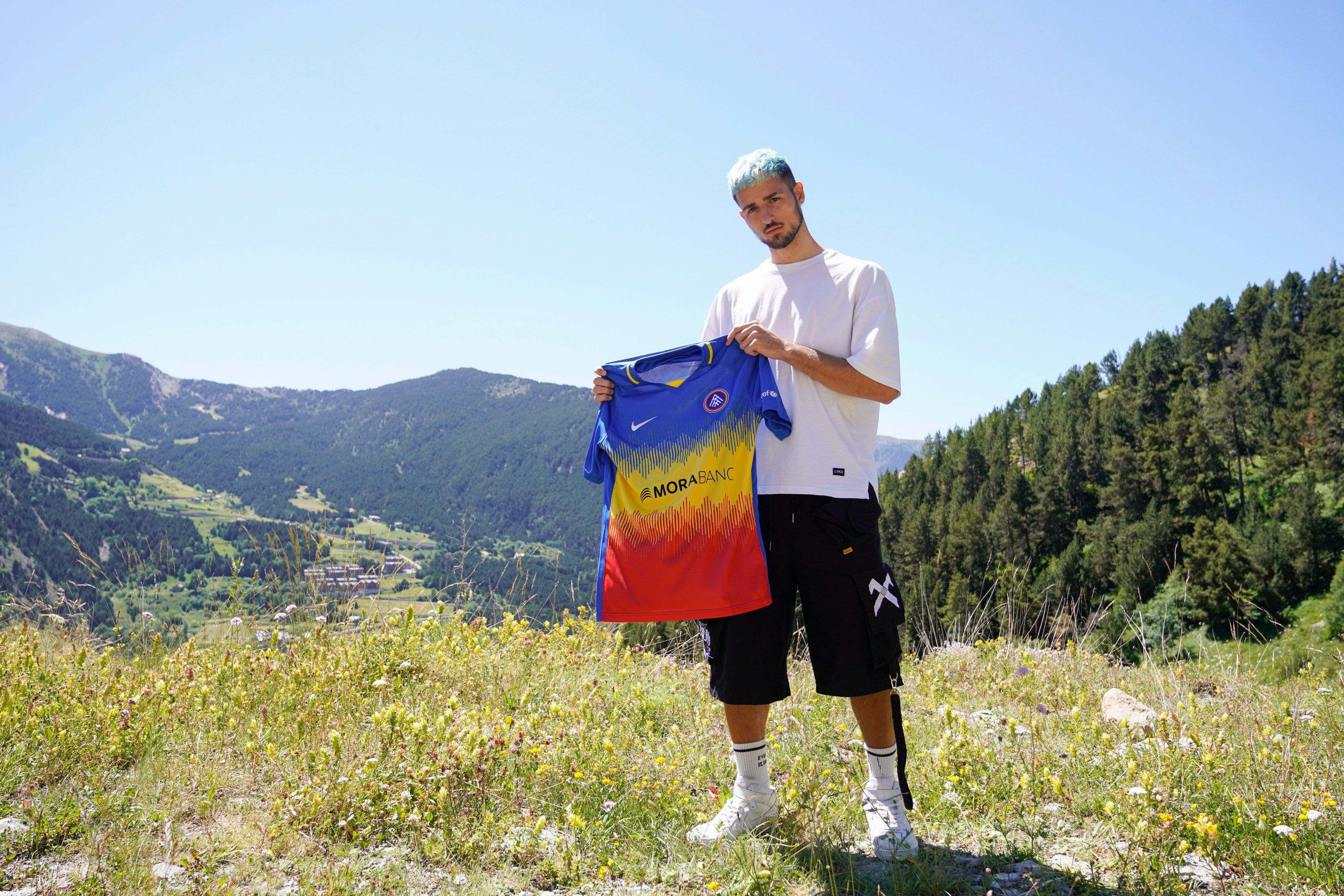 Manuel Nieto, amb la samarreta de l'FC Andorra.