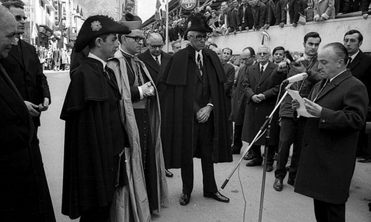 Eduard Rossell, a l'esquerra, durant la primera visita de Martí Alanis al país.