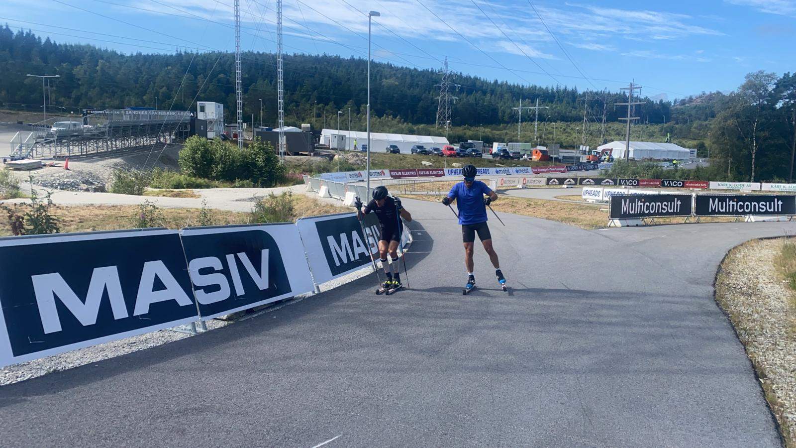 Irineu Esteve i Imanol Rojo entrenant a Noruega.