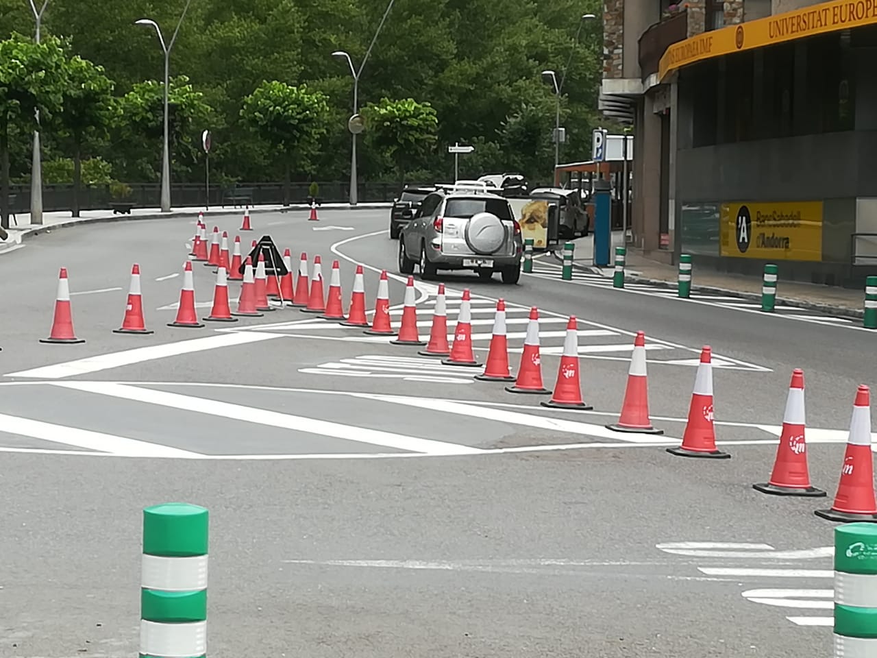 Inici del doble carril en una imatge d'aquest dimarts al matí.